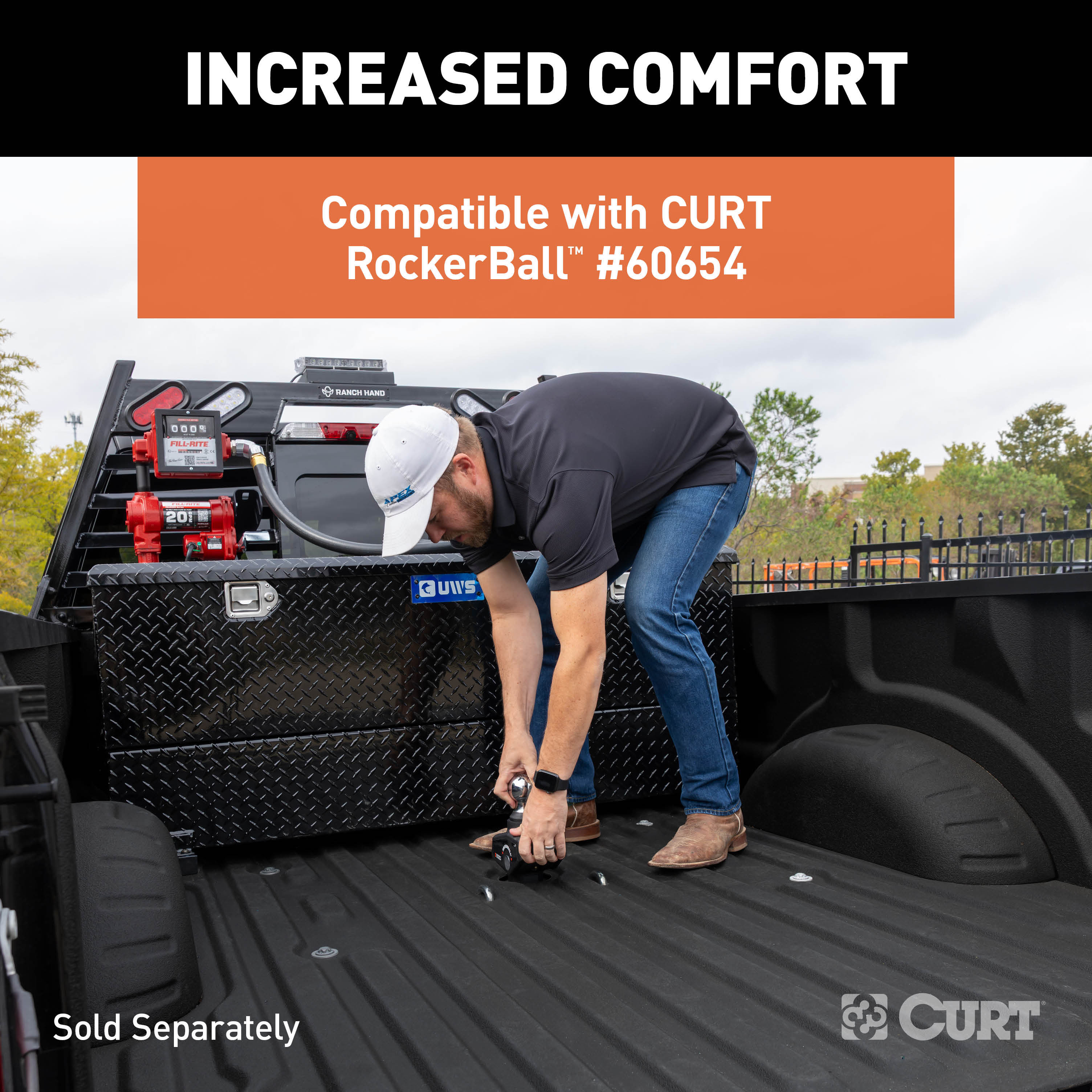 CURT 60703 38K  PowerHaul Double Lock Gooseneck Hitch for Ford F-250, F-350, F-450, 38K GTW, 9.5K Vertical Load thumbnail 4
