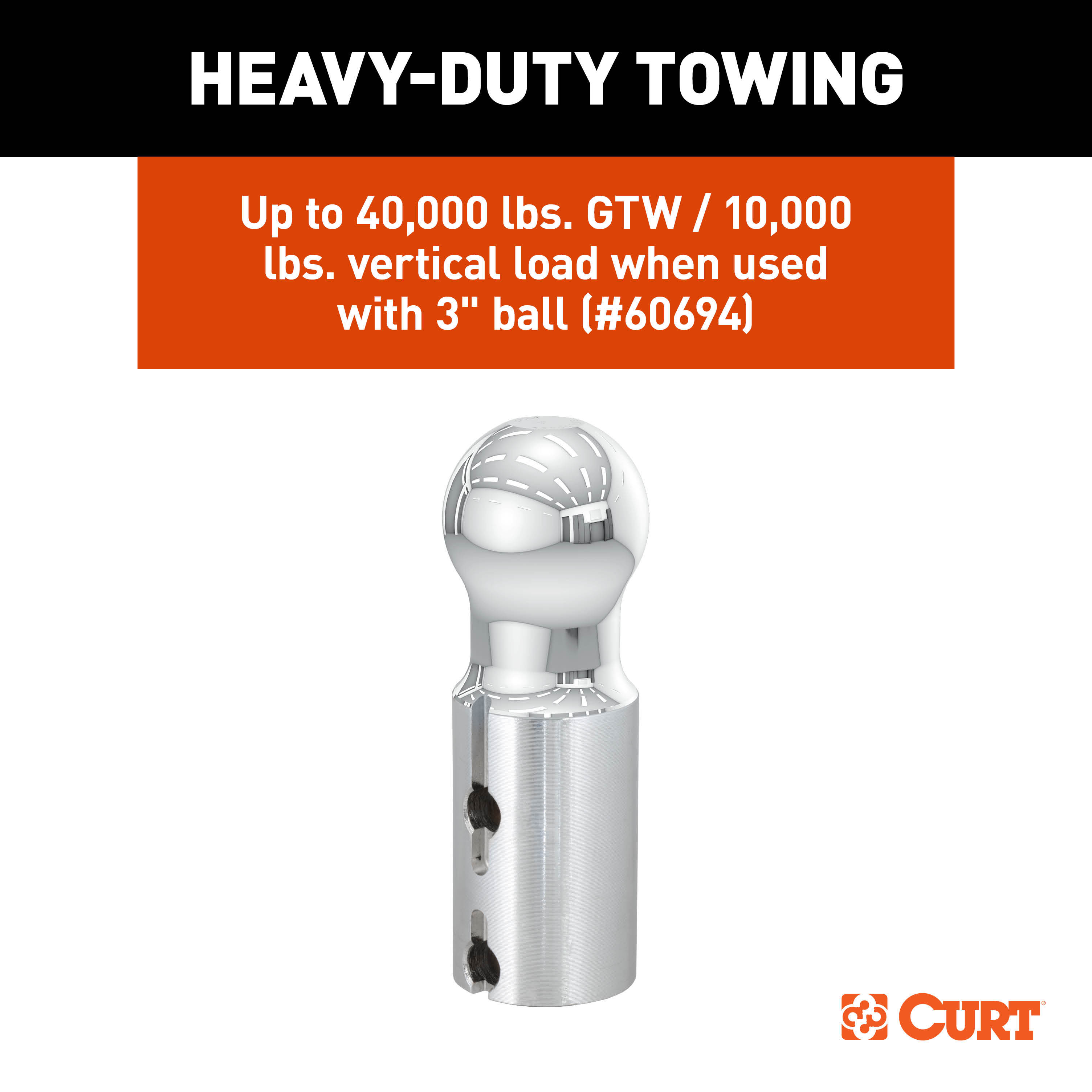 CURT 60703 38K  PowerHaul Double Lock Gooseneck Hitch for Ford F-250, F-350, F-450, 38K GTW, 9.5K Vertical Load thumbnail 7