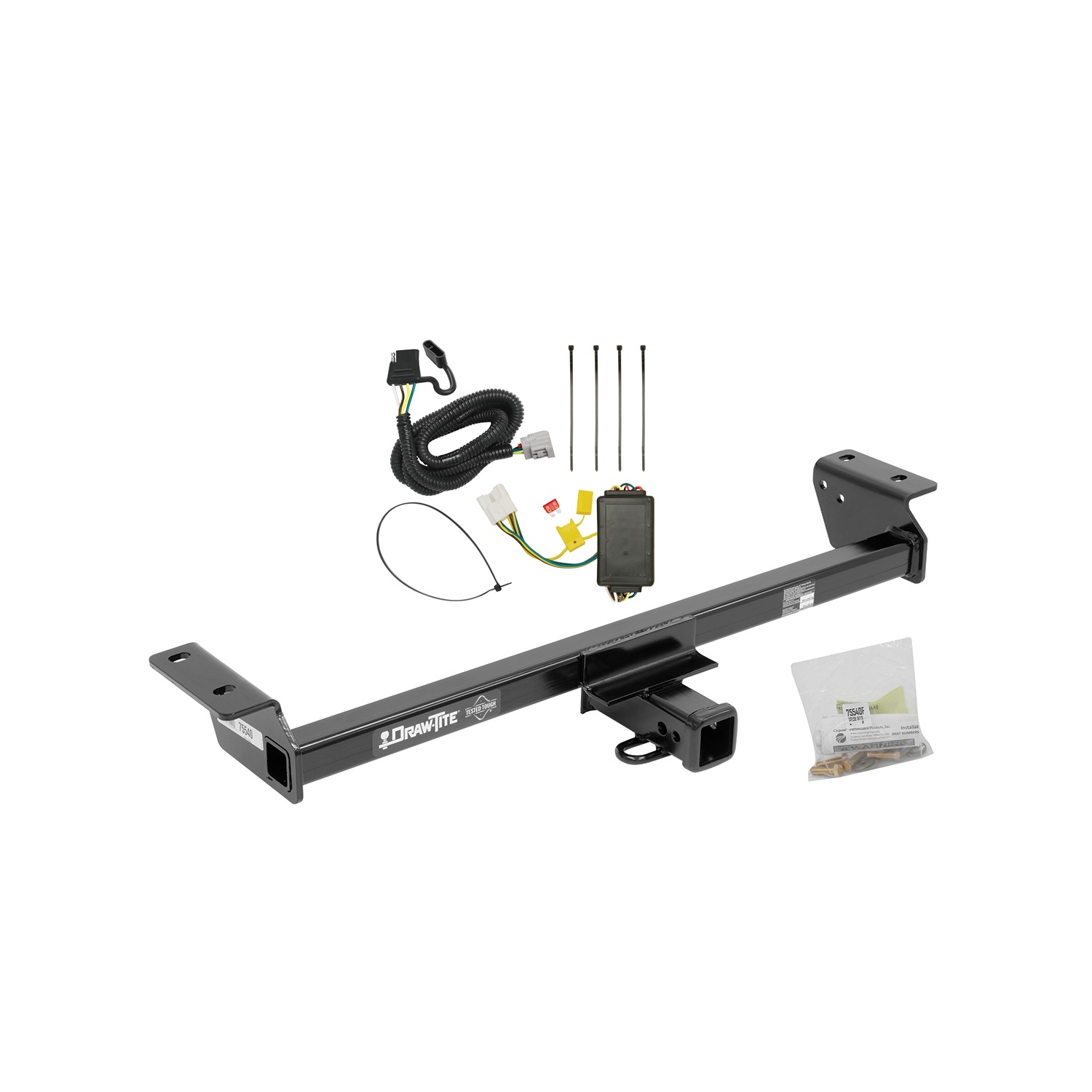 2016-2021 Lexus RX450h Except F Sport Draw-tite Class 3 Trailer Hitch, 2 Inch Square Receiver Bundle w/ Plug-n-Play T-One Wiring Harness thumbnail 0