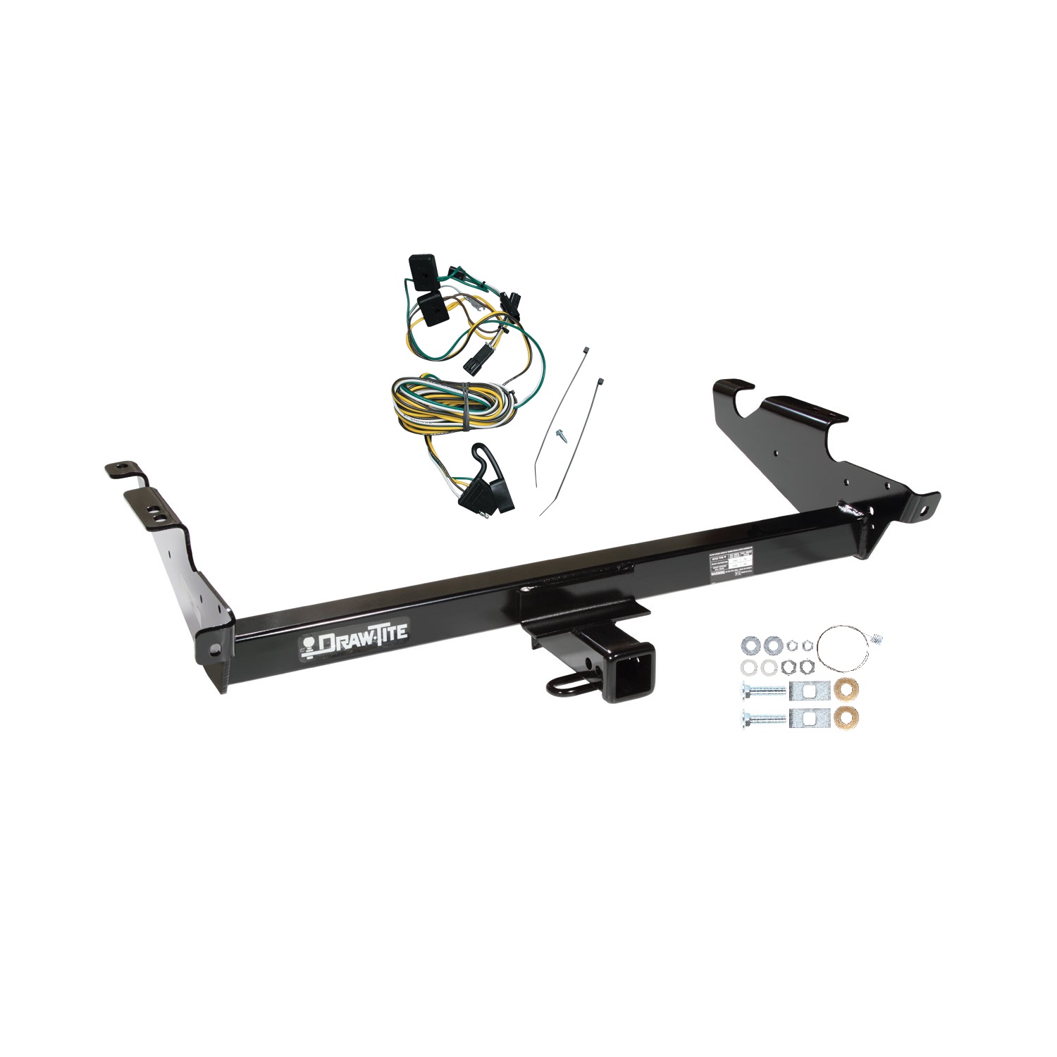 1987-1995 Chevrolet G20 Draw-tite Class 3 Trailer Hitch, 2 Inch Square Receiver Bundle w/ Plug-n-Play T-One Wiring Harness 75121 thumbnail 0