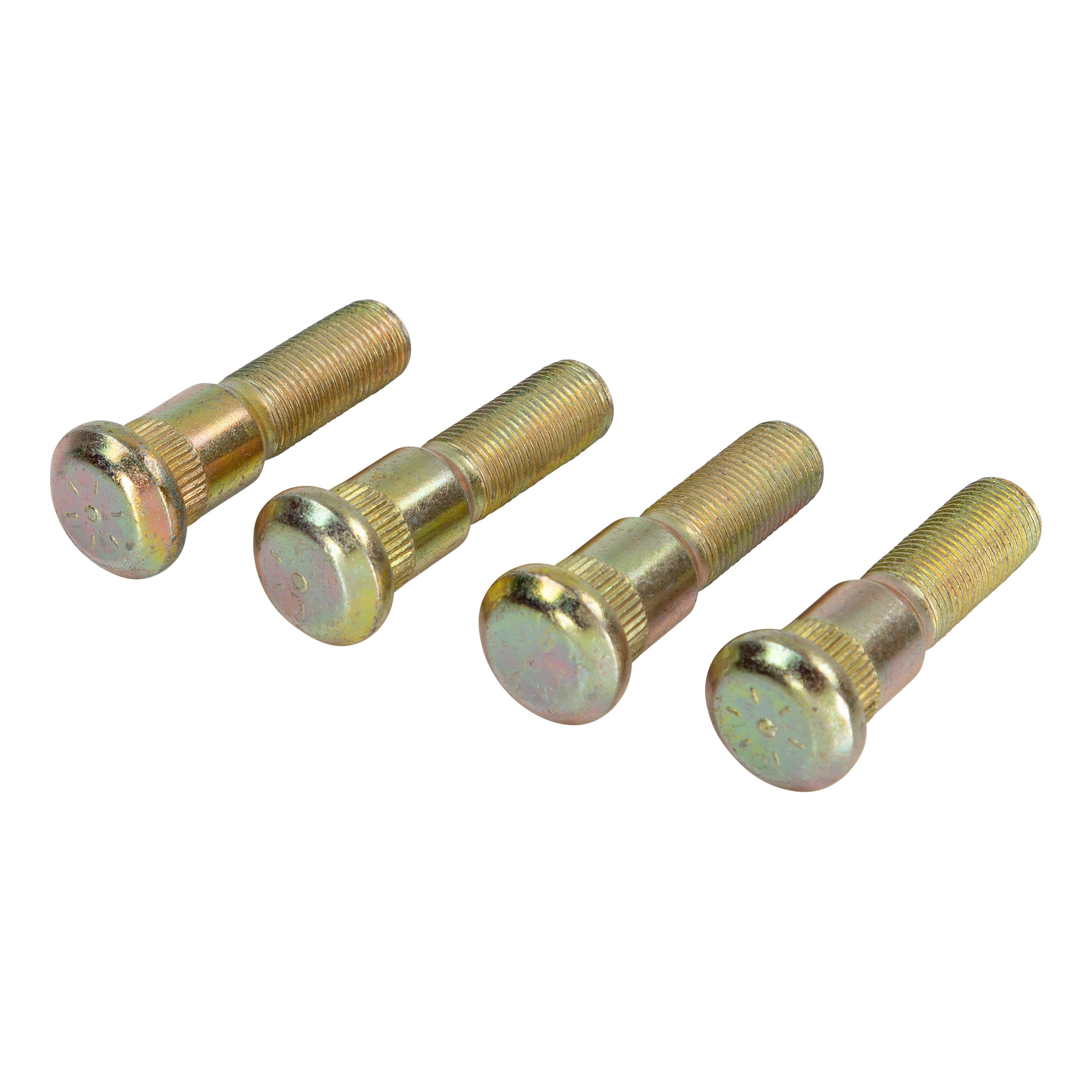 Lippert 2024055282 Trailer Axle Wheel Bolt, 0.689" Knurl, 9/16"-18 Thread End, 2-5/16" Shoulder Length, 4 Pack thumbnail 0