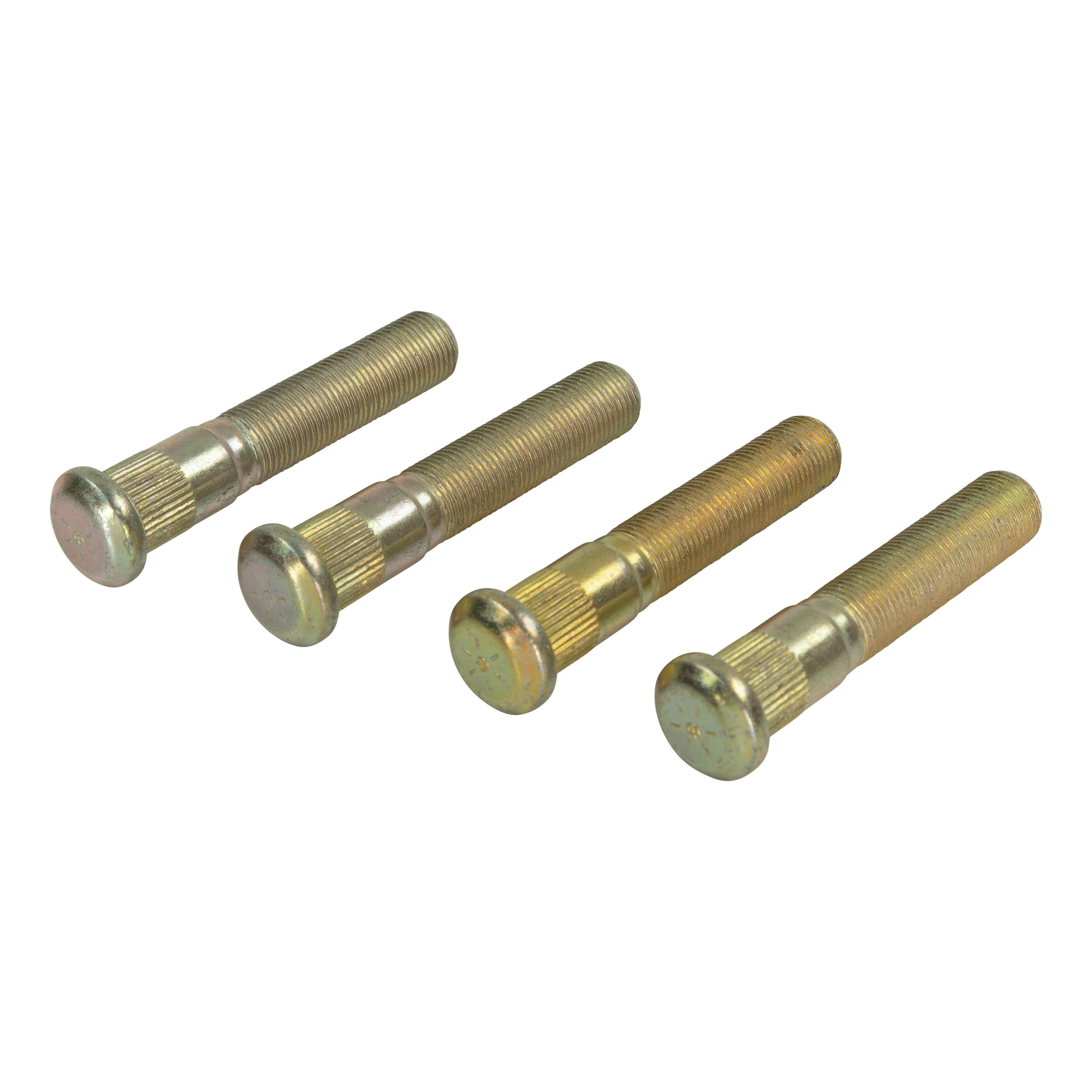 Lippert 2024055284 Trailer Axle Wheel Bolt, 0.689" Knurl, 5/8"-18 Thread End, 3-7/16" Shoulder Length, 4 Pack thumbnail 0