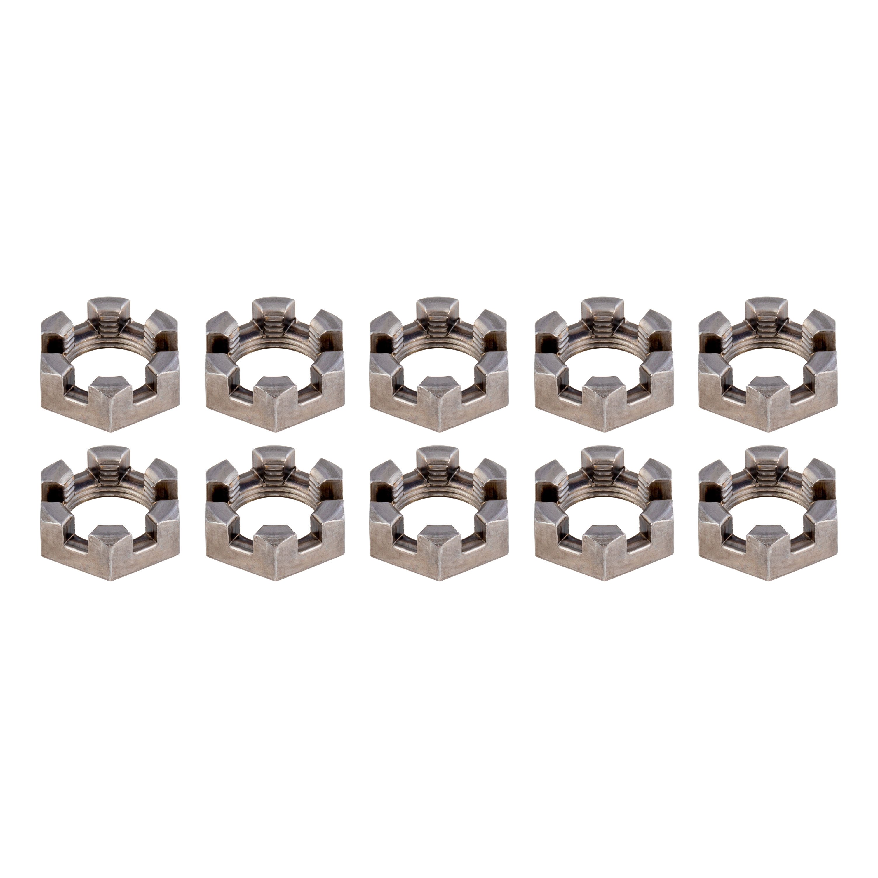 Lippert 2025027769 6-Slot Castle Spindle Nut, 3,500-8,000-lb. Axles, 1"-14 Thread Size, 10 Pack thumbnail 0