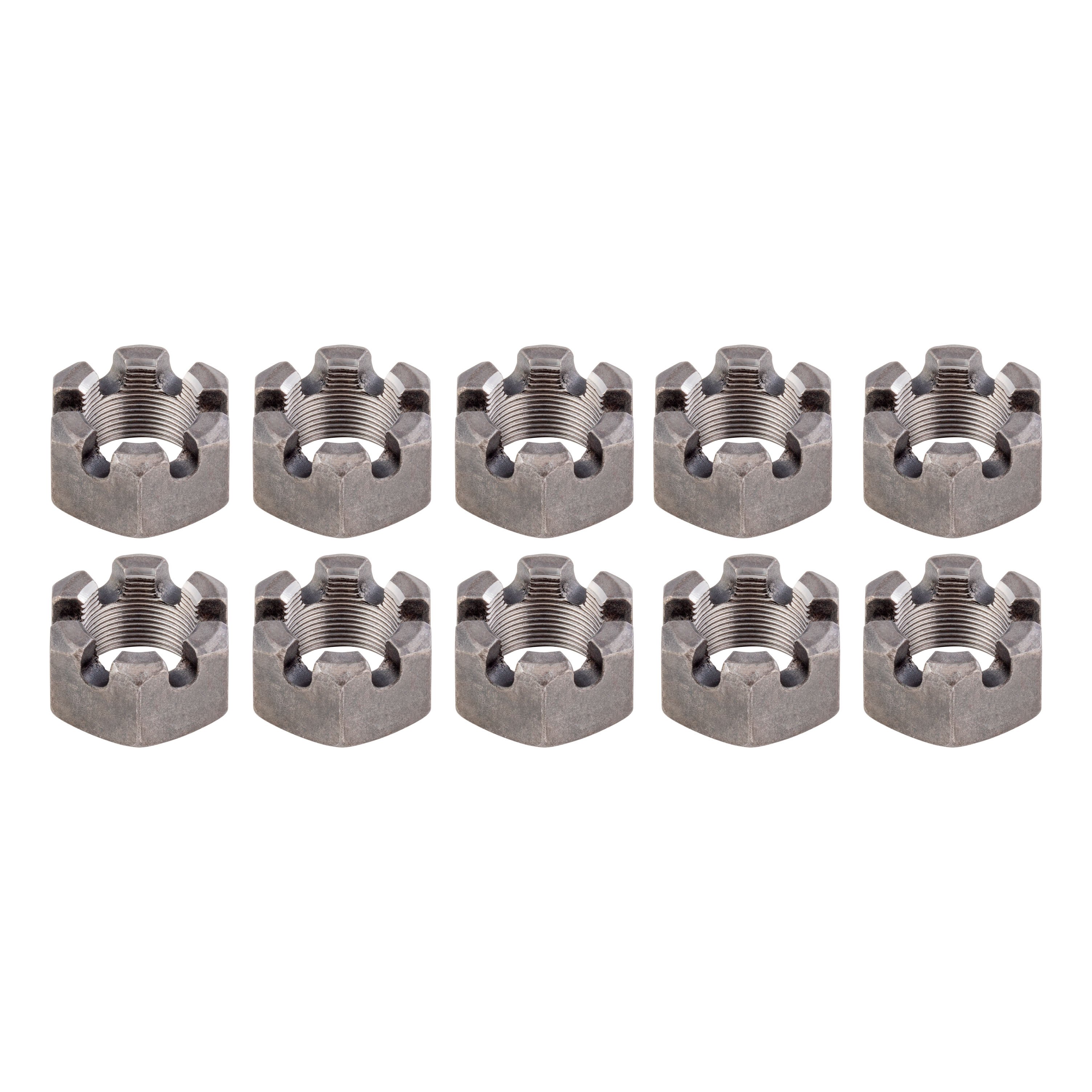 Lippert 2025027770 6-Slot Castle Spindle Nut, 10,000-lb. Axles, 1-1/2"-12 Thread Size, 10 Pack thumbnail 0