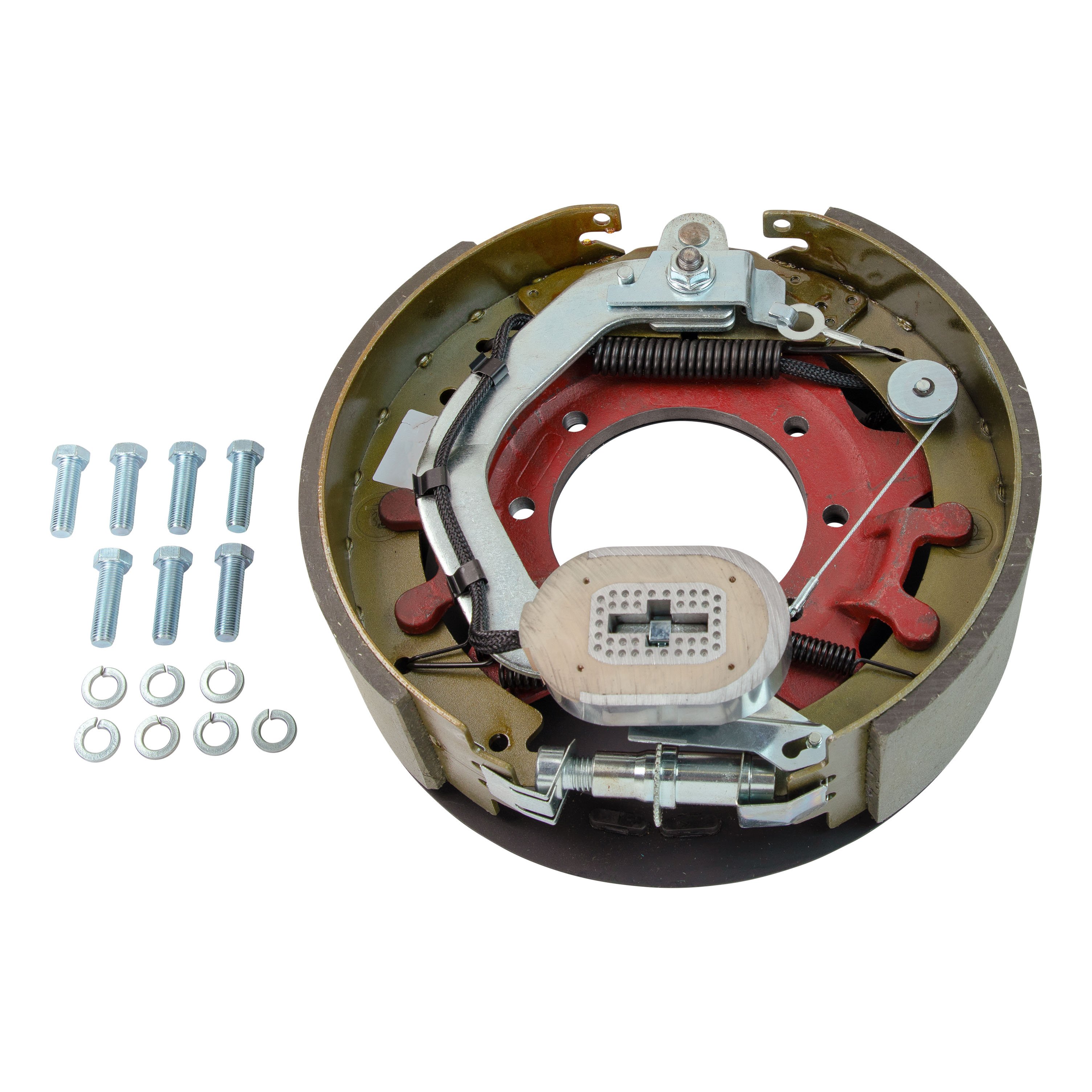 Lippert 2024055288 Forward Self-Adjusting Trailer Braker Assembly, 12-1/4" x 3-3/8", Driver Side, 10,000 lbs., 7 Bolt, Retail Box thumbnail 0