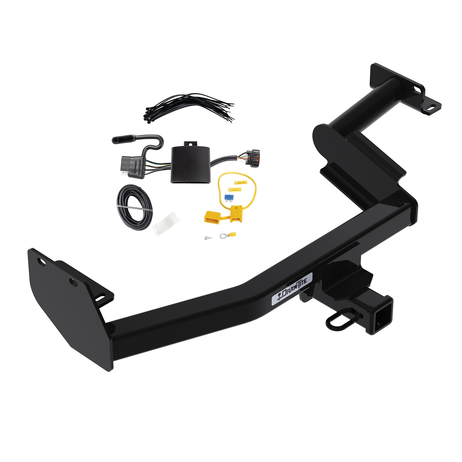 2020-2022 KIA Telluride Draw-tite Class 3 Trailer Hitch, 2 Inch Square Receiver Bundle w/ Plug-n-Play T-One Wiring Harness thumbnail 0