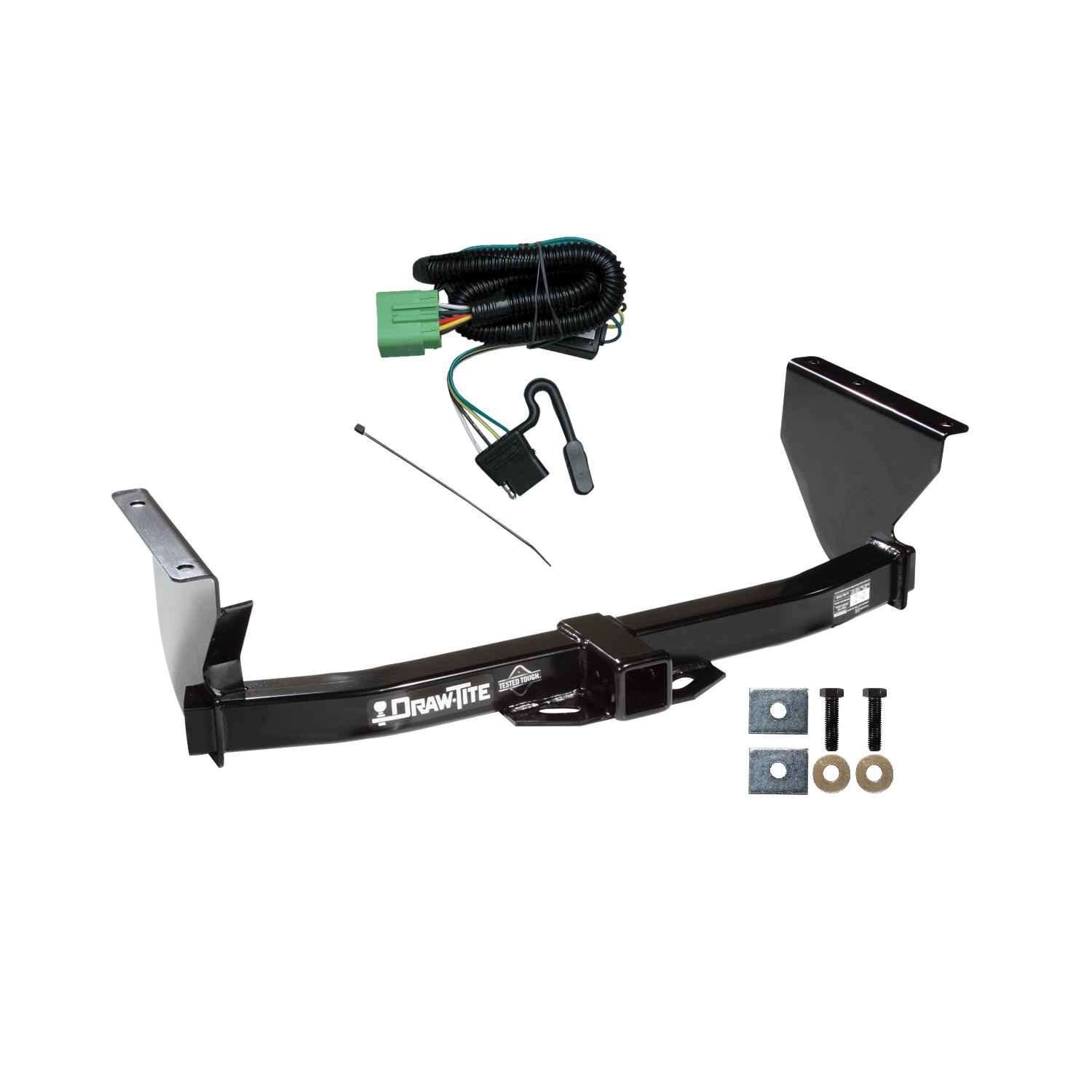 2000-2004 Jeep Grand Cherokee Draw-tite Class 3 Trailer Hitch, 2 Inch Square Receiver Bundle w/ Plug-n-Play T-One Wiring Harness thumbnail 0