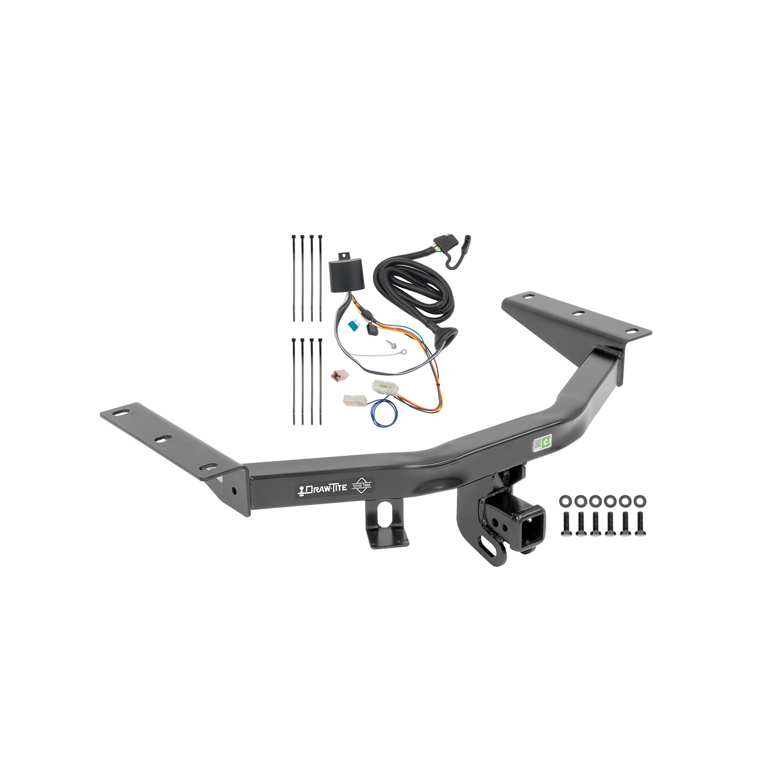 2018-2020 Honda Pilot Draw-tite Class 4 Trailer Hitch, 2 Inch Square Receiver Bundle w/ Plug-n-Play T-One Wiring Harness thumbnail 0