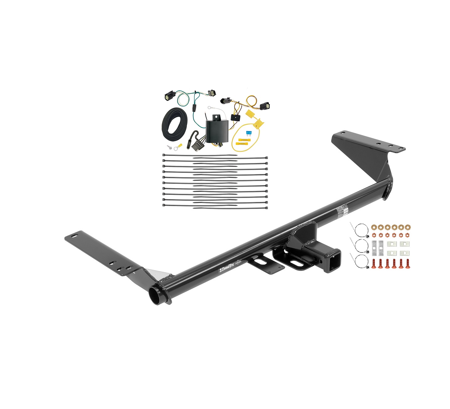 2017-2020 Chrysler Pacifica Touring L Plus Draw-tite Class 3 Trailer Hitch, 2 Inch Square Receiver Bundle w/ Plug-n-Play T-One Wiring Harness thumbnail 0