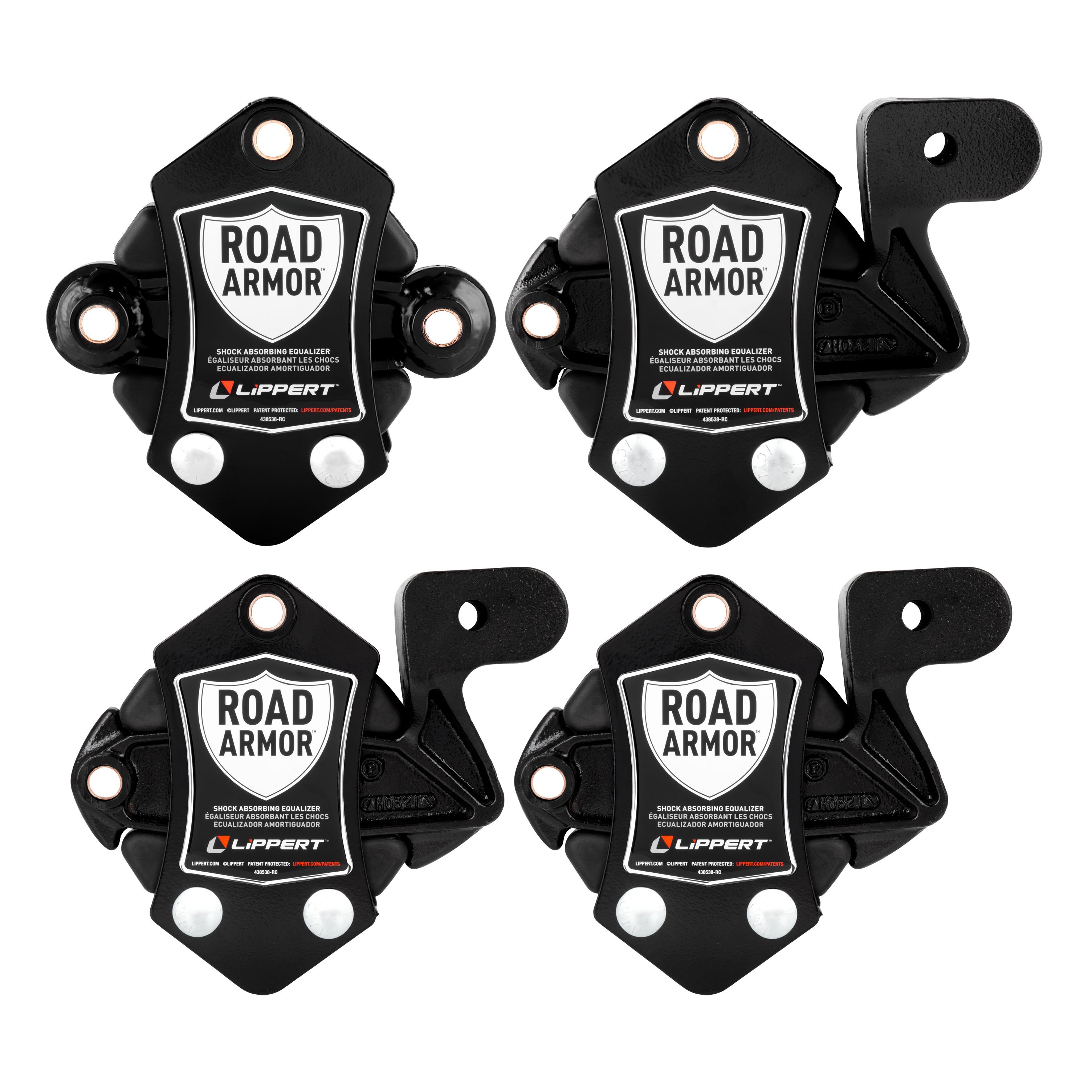 Lippert 3,500 to 8,000-lb. Axles (Two Pairs) 2024115697 Road Armor Shock-Absorbing Trailer Equalizer Short Triple Axle Kit for 3,500 to 8,000-lb. Axles (Two Pairs) thumbnail 3