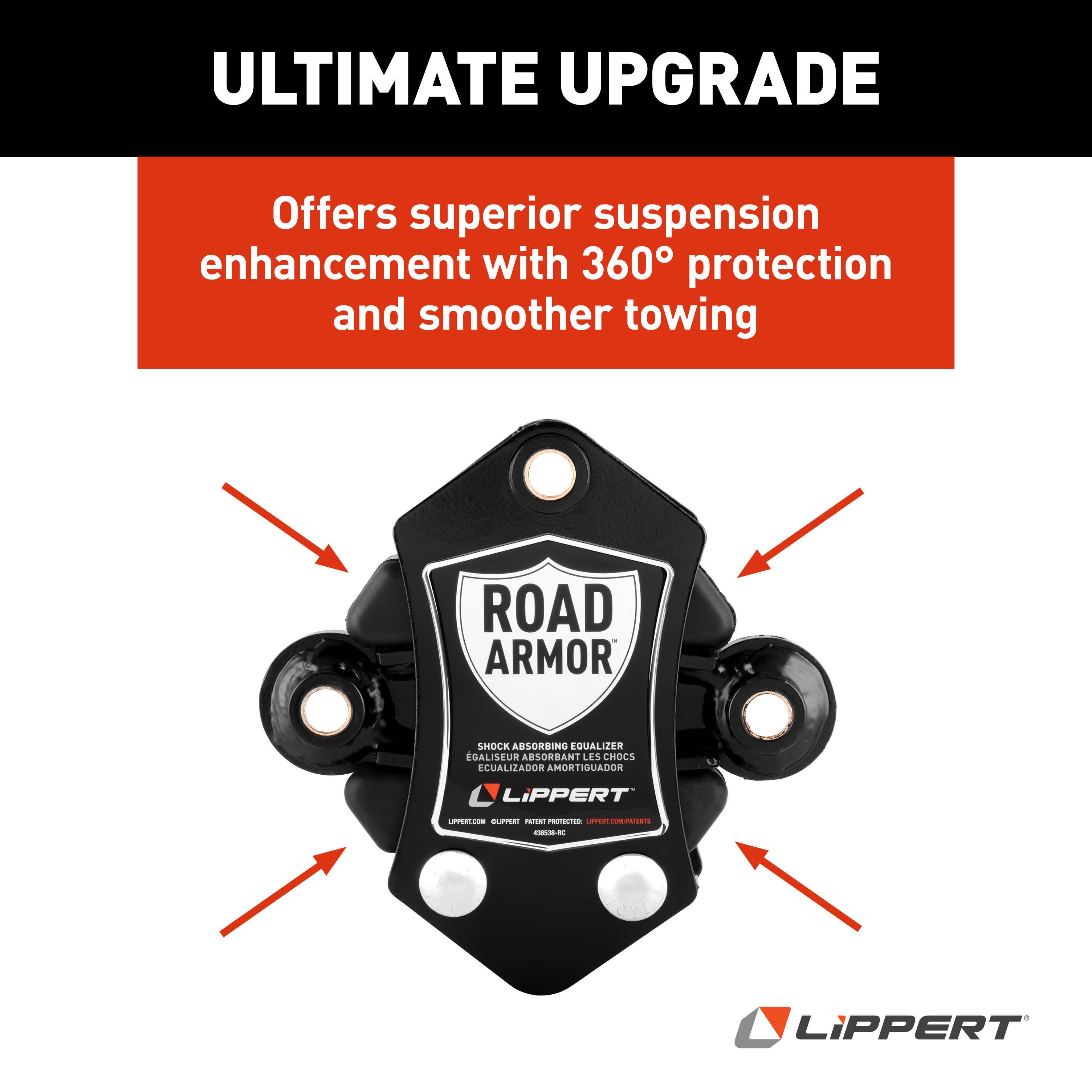 Lippert 3,500 to 8,000-lb. Axles (Two Pairs) 2024115697 Road Armor Shock-Absorbing Trailer Equalizer Short Triple Axle Kit for 3,500 to 8,000-lb. Axles (Two Pairs) thumbnail 9