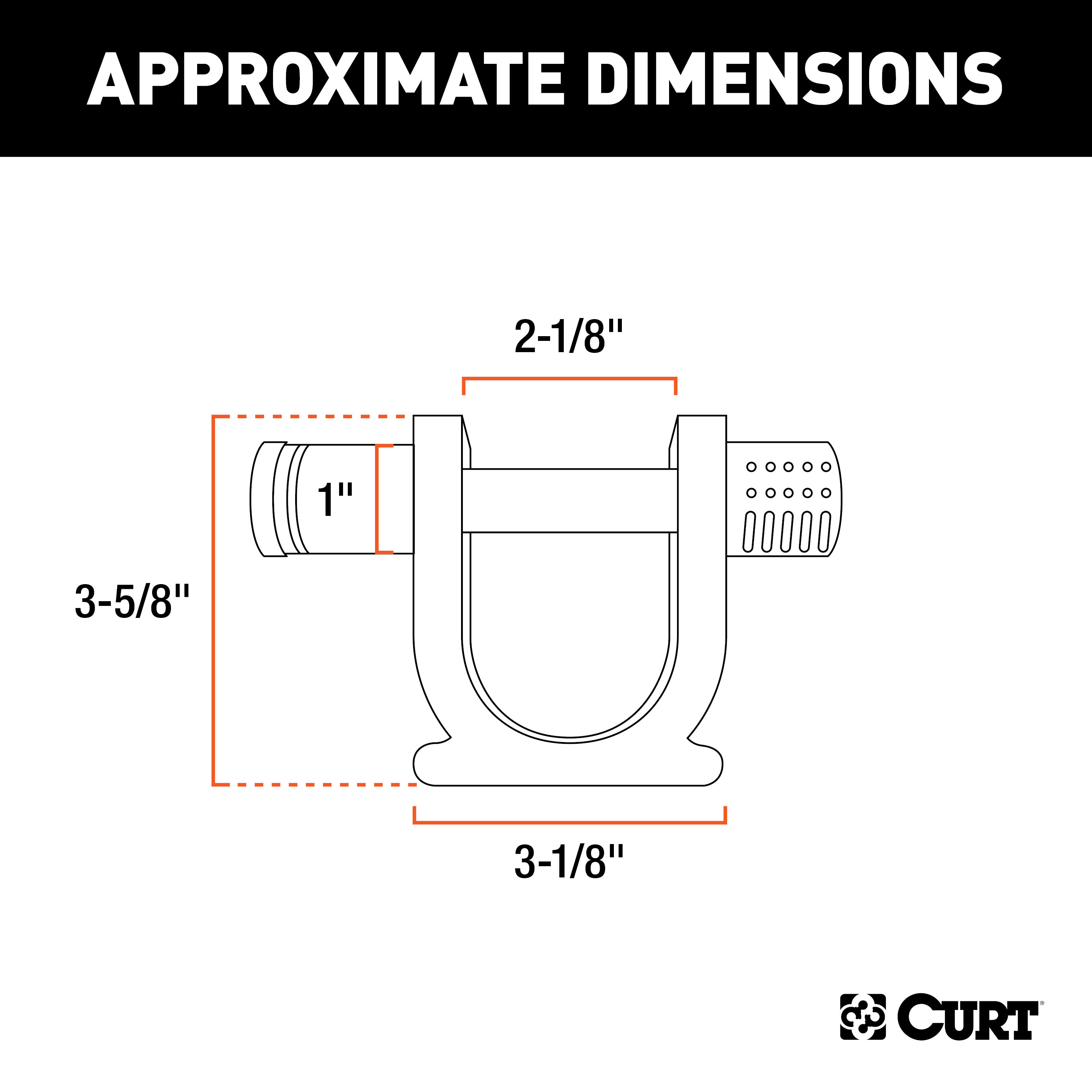 CURT 23255 5th Wheel Trailer Lock for 2-Inch King Pin, Keyed Alike thumbnail 1