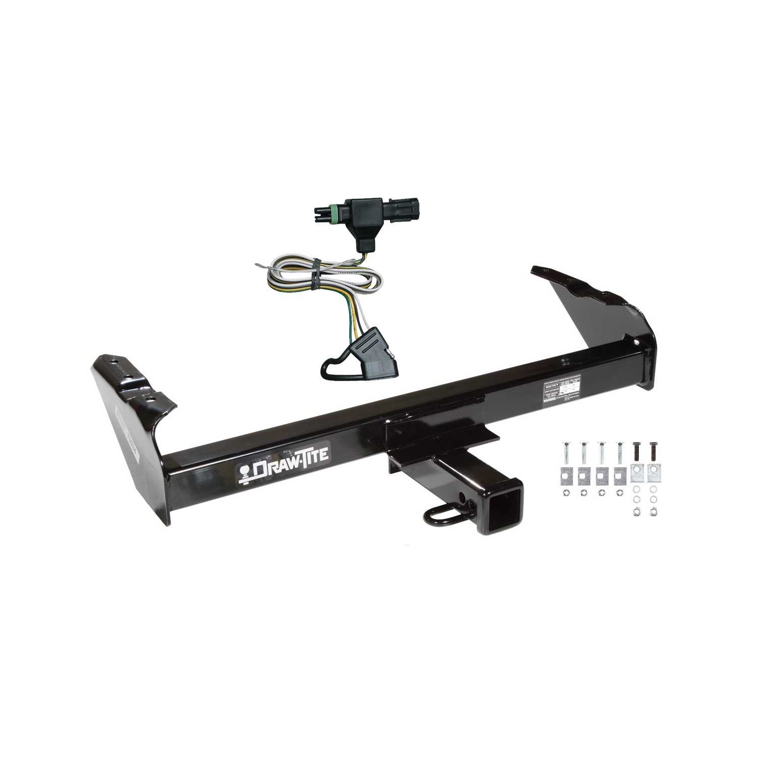 1985-1986 Chevrolet K10 Draw-tite Class 3 Trailer Hitch, 2 Inch Square Receiver Bundle w/ Plug-n-Play T-One Wiring Harness thumbnail 0