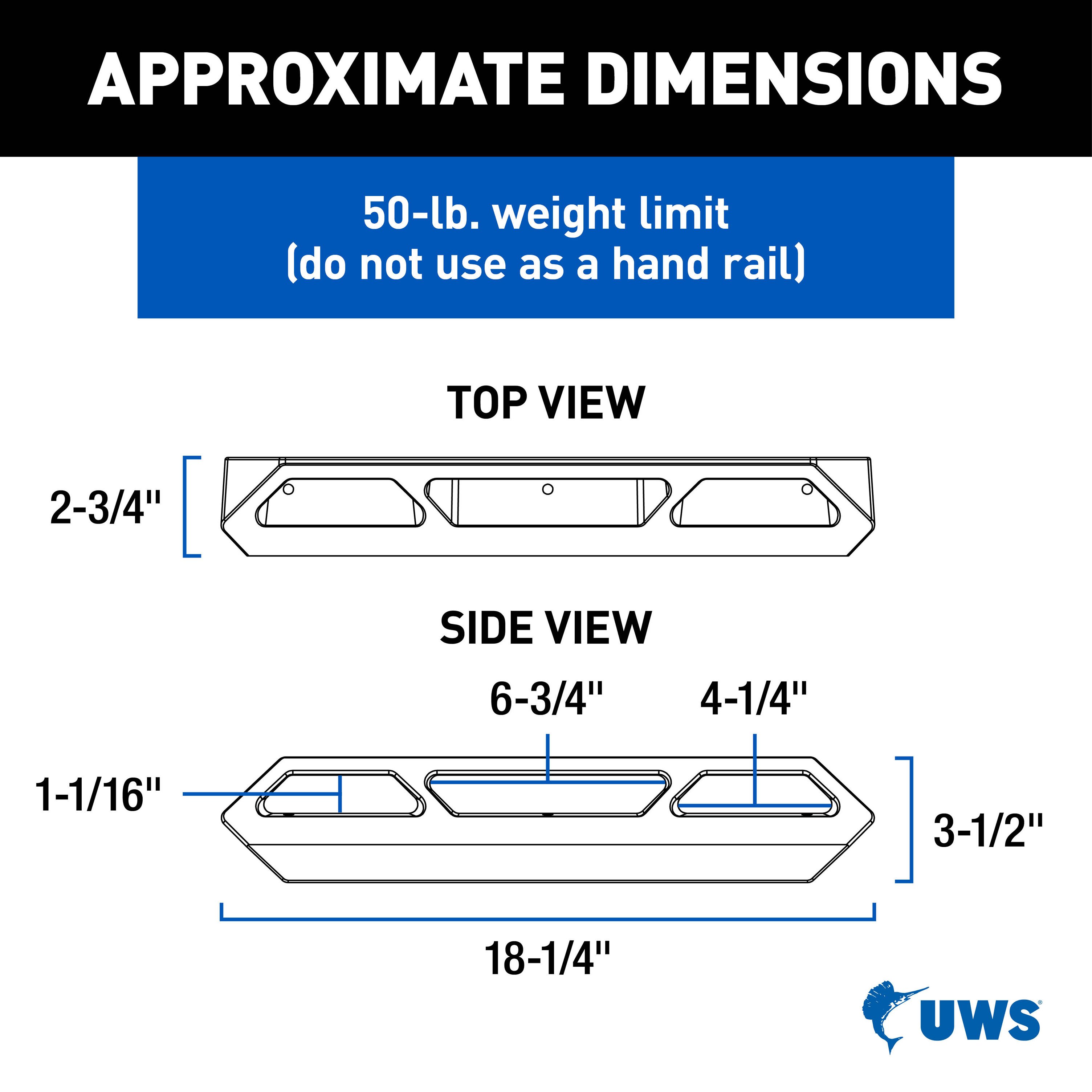 UWS Truck Tool Box Tie-Down Side Rails Kit, Black, Heavy-Duty Mounting Clamp System for Pickup Truck Bed Toolboxes, Fits UWS Boxes with 3/4" Chamfered Lid, Hardware Included – UWS-TBTD thumbnail 1