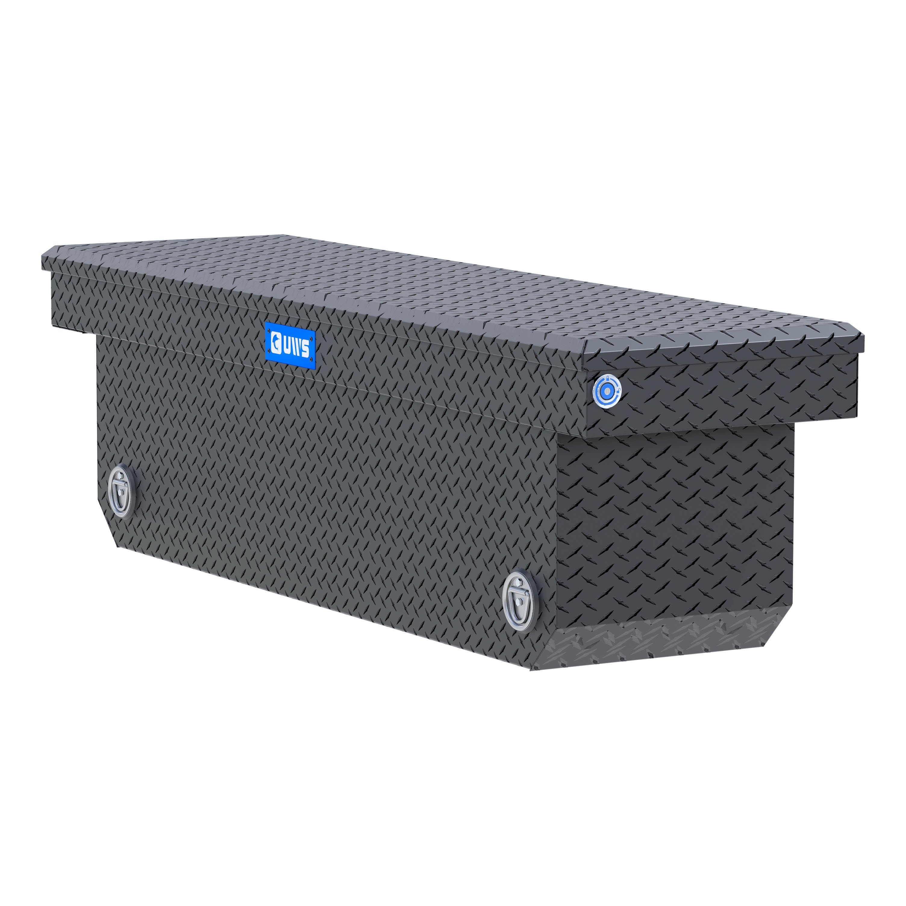 UWS TBSD-72-A-PB-MB Matte Black 72" Deep Angled Push Button Crossover Truck Tool Box thumbnail 3