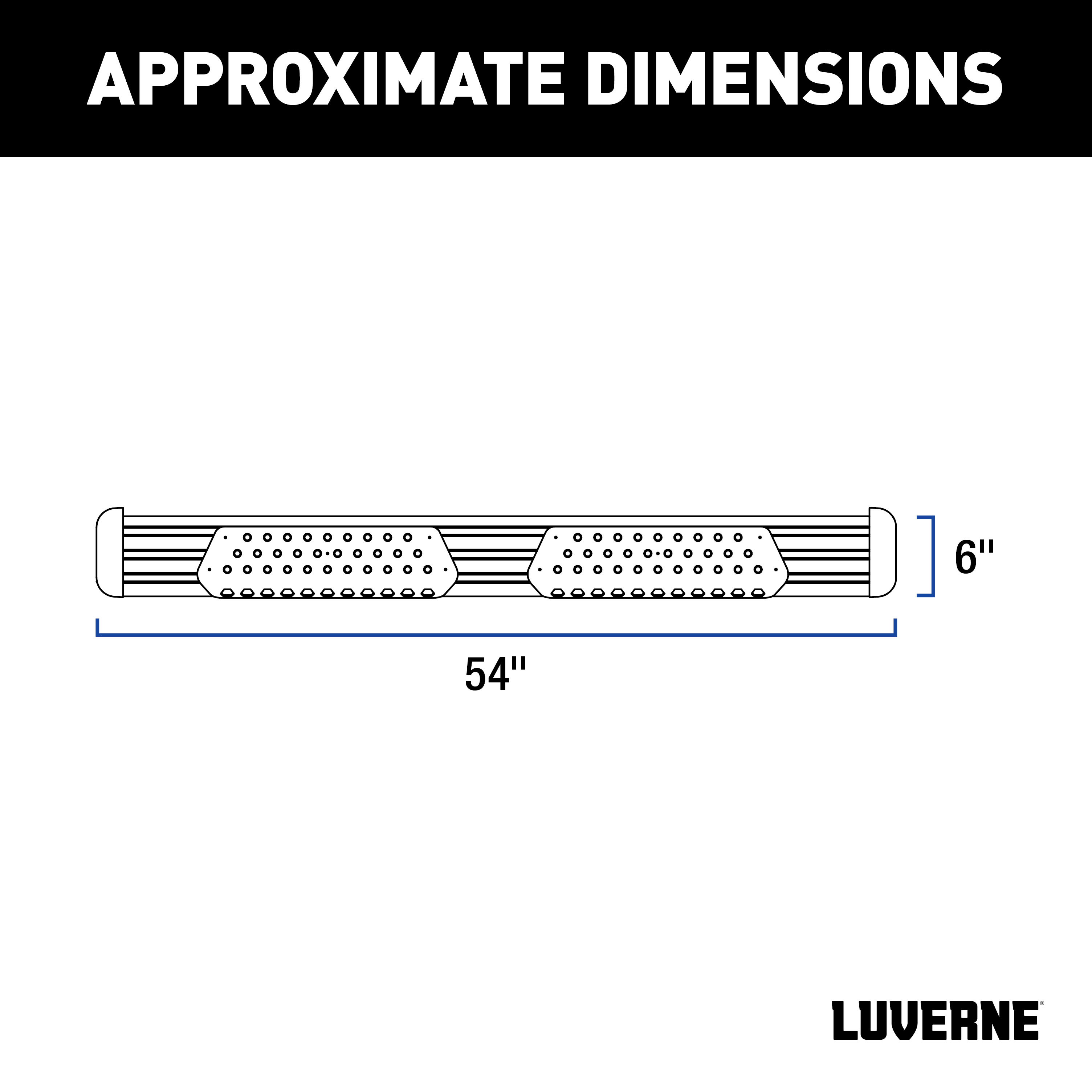 LUVERNE 584254-570749 O-Mega II 54-Inch Black Aluminum Rear Step, Compatible with Select Dodge, Freightliner, Mercedes-Benz Sprinter 2500, 3500 thumbnail 1