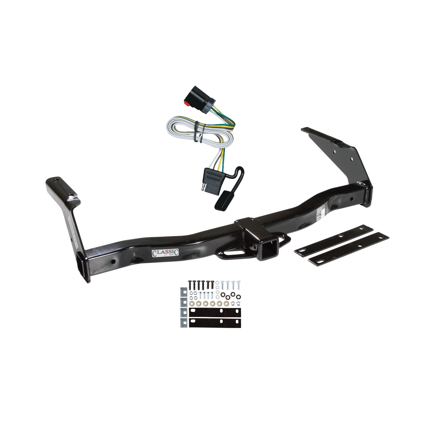 1999-2000 Dodge Ram 3500 Van Draw-tite Class 3 Trailer Hitch, 2 Inch Square Receiver Bundle w/ Plug-n-Play T-One Wiring Harness thumbnail 0