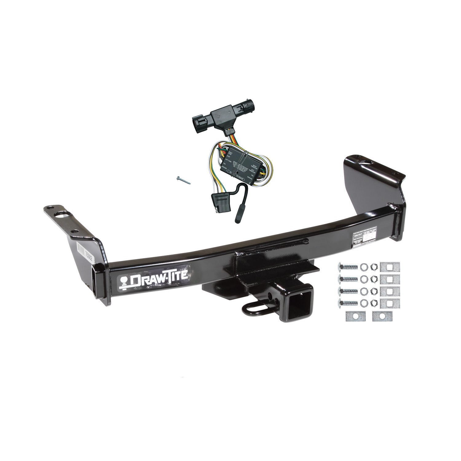 1998-2001 Mazda B4000 Draw-tite Class 3 Trailer Hitch, 2 Inch Square Receiver Bundle w/ Plug-n-Play T-One Wiring Harness thumbnail 0