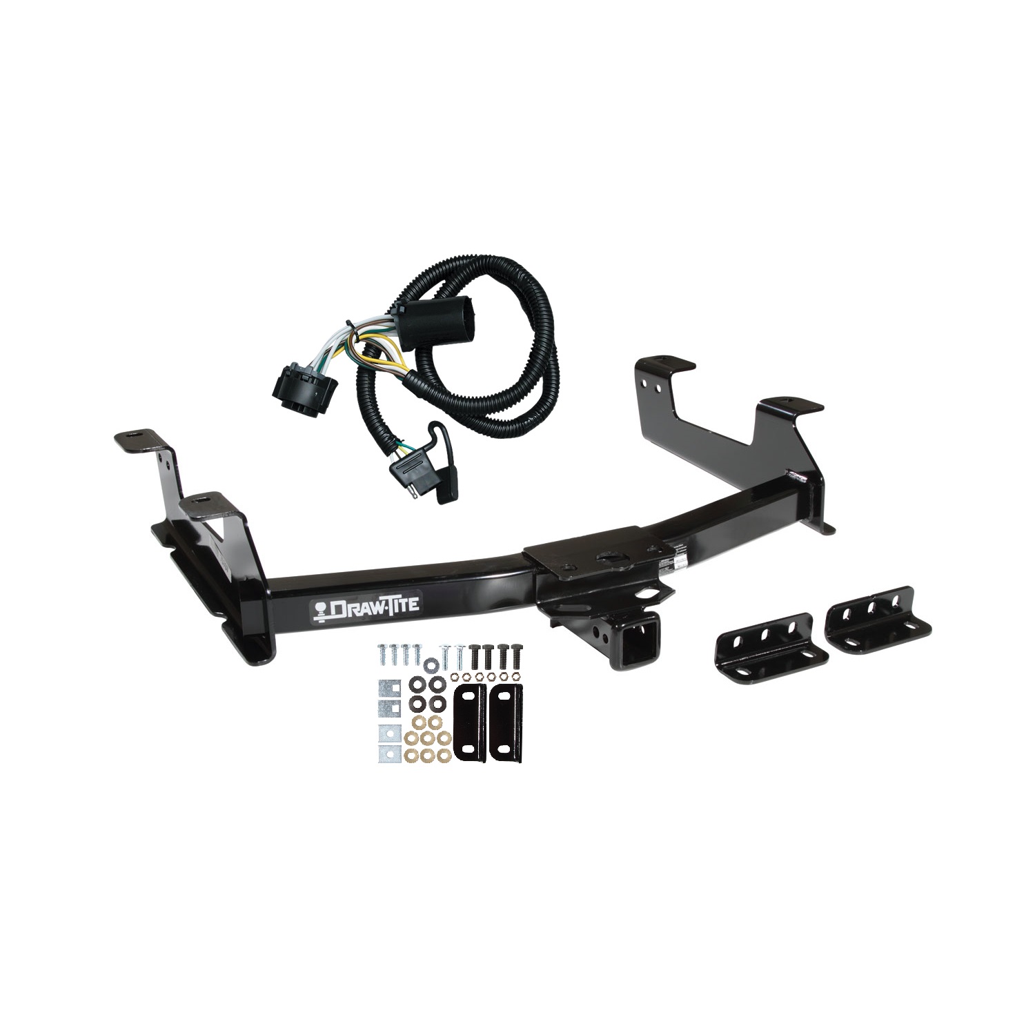 2011-2014 Chevrolet Silverado 3500 HD Draw-tite Class 4 Trailer Hitch, 2 Inch Square Receiver Bundle w/ Plug-n-Play T-One Wiring Harness thumbnail 0