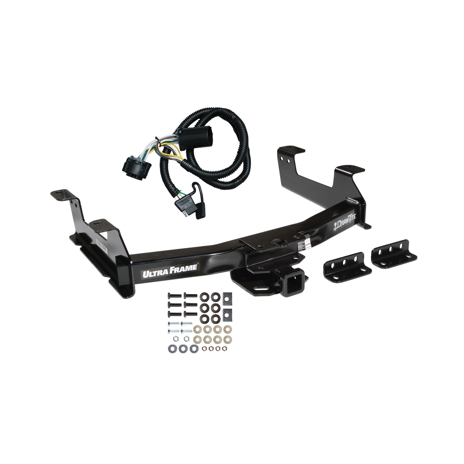 2011-2014 GMC Sierra 2500 HD Draw-tite Class 5 Trailer Hitch, 2 Inch Square Receiver Bundle w/ Plug-n-Play T-One Wiring Harness thumbnail 0
