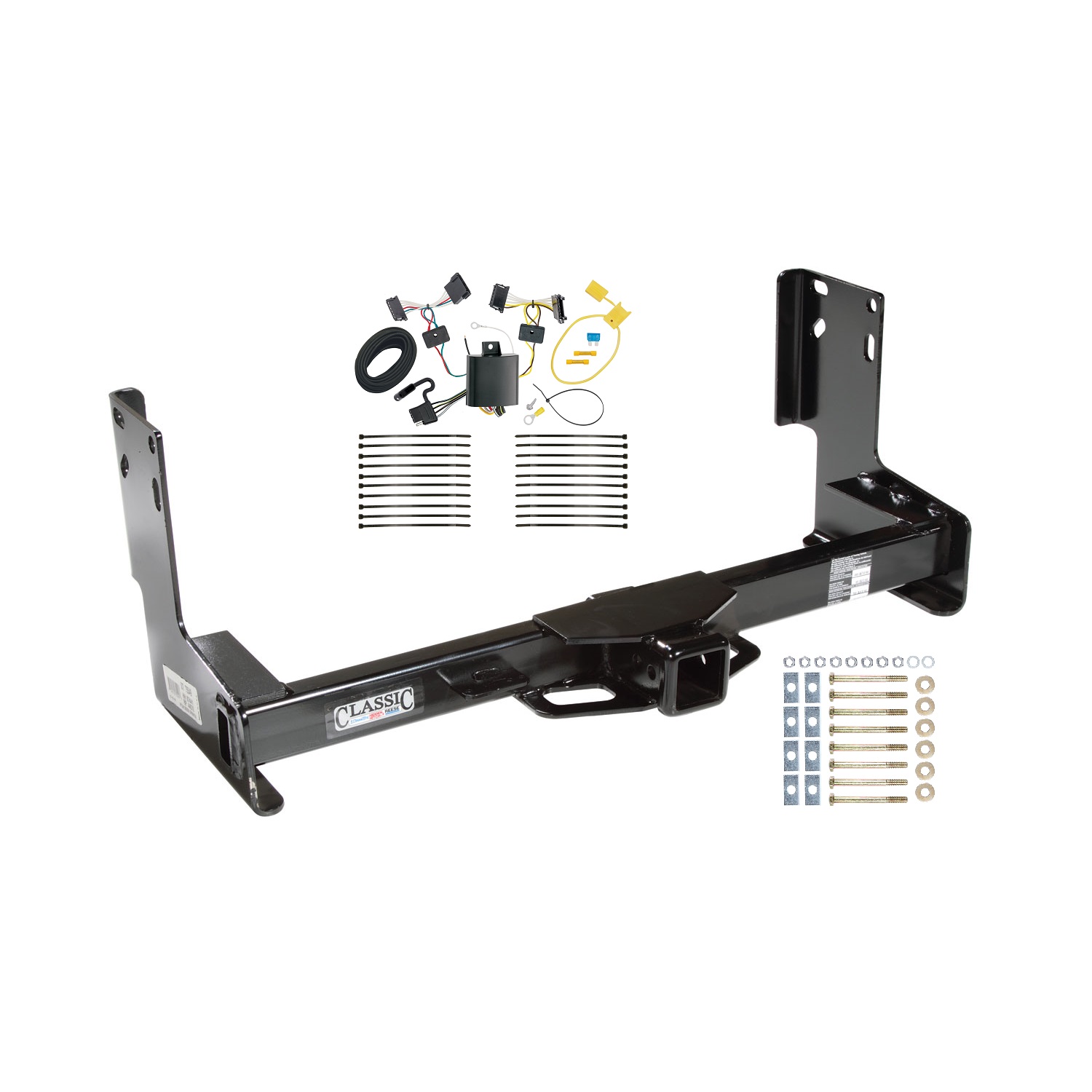 2007-2009 Freightliner Sprinter 2500 Except w/Factory Step Bumper Draw-tite Class 4 Trailer Hitch, 2 Inch Square Receiver Bundle w/ Plug-n-Play T-One Wiring Harness thumbnail 0