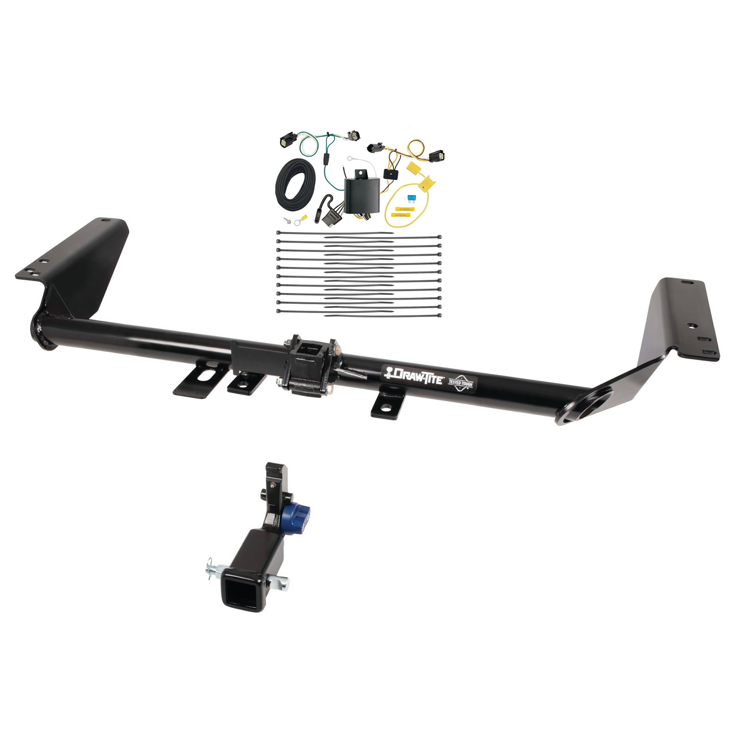 2017-2020 Chrysler Pacifica Touring L Plus Draw-tite Hidden Hitch Completely Hidden Trailer Hitch 2 Inch Removable Receiver Bundle w/ Plug-n-Play T-One Wiring Harness thumbnail 0