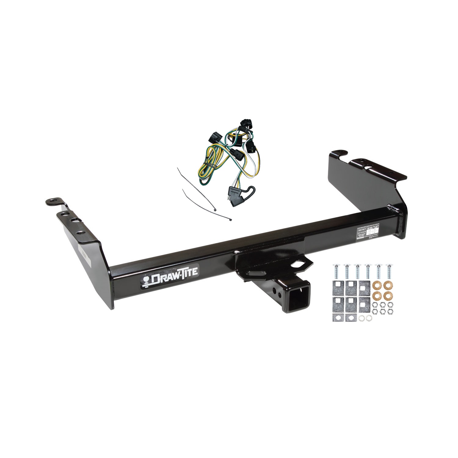 1995-2002 Dodge Ram 2500 Draw-tite Class 3 Trailer Hitch, 2 Inch Square Receiver Bundle w/ Plug-n-Play T-One Wiring Harness thumbnail 0