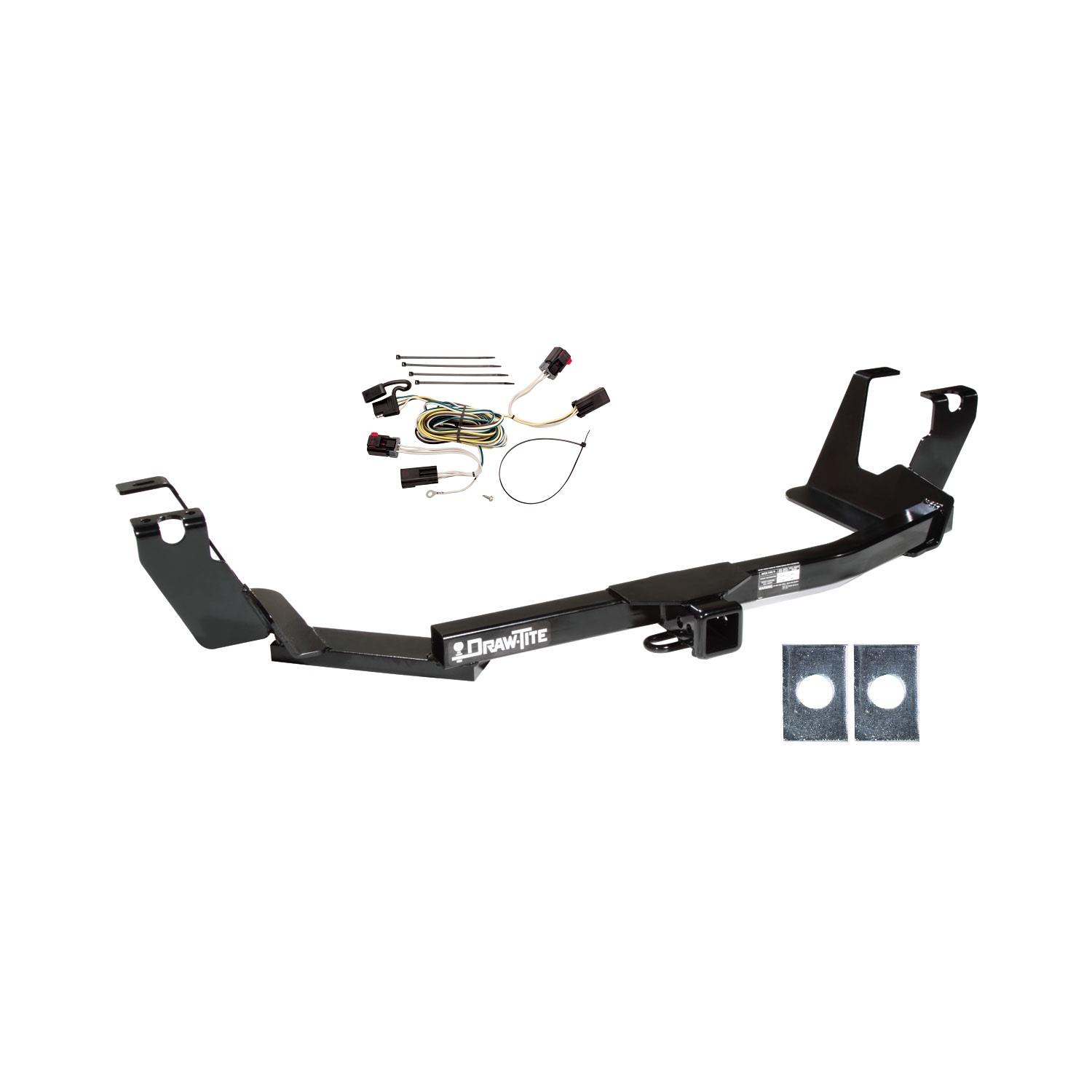 2005-2007 Dodge Grand Caravan w/Stow & Go Seats Draw-tite Class 3 Trailer Hitch, 2 Inch Square Receiver Bundle w/ Plug-n-Play T-One Wiring Harness thumbnail 0