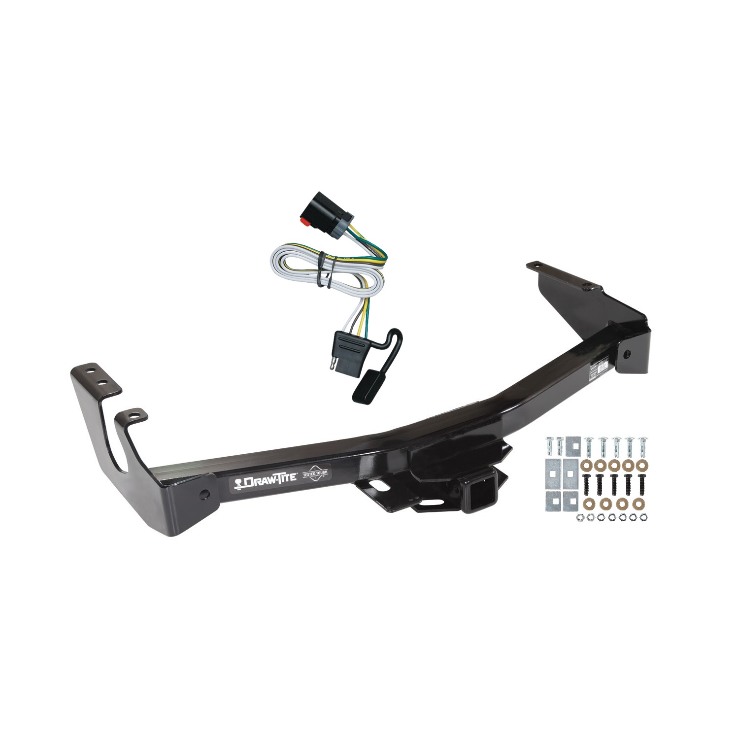 1999-2000 Dodge Ram 2500 Van Except w/Factory Step Bumper Draw-tite Class 4 Trailer Hitch, 2 Inch Square Receiver Bundle w/ Plug-n-Play T-One Wiring Harness thumbnail 0