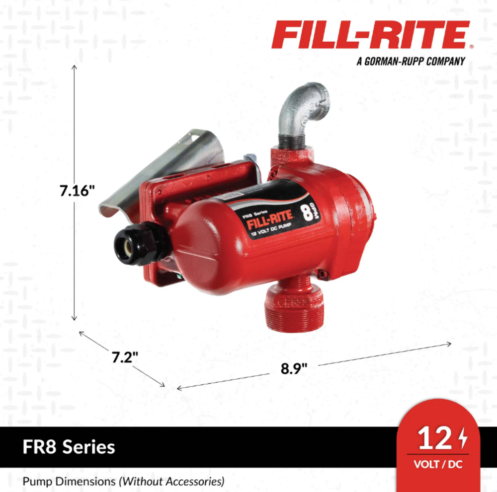 Fill-Rite 12V DC 8 GPM Fuel Transfer Pump with Nozzle thumbnail 2
