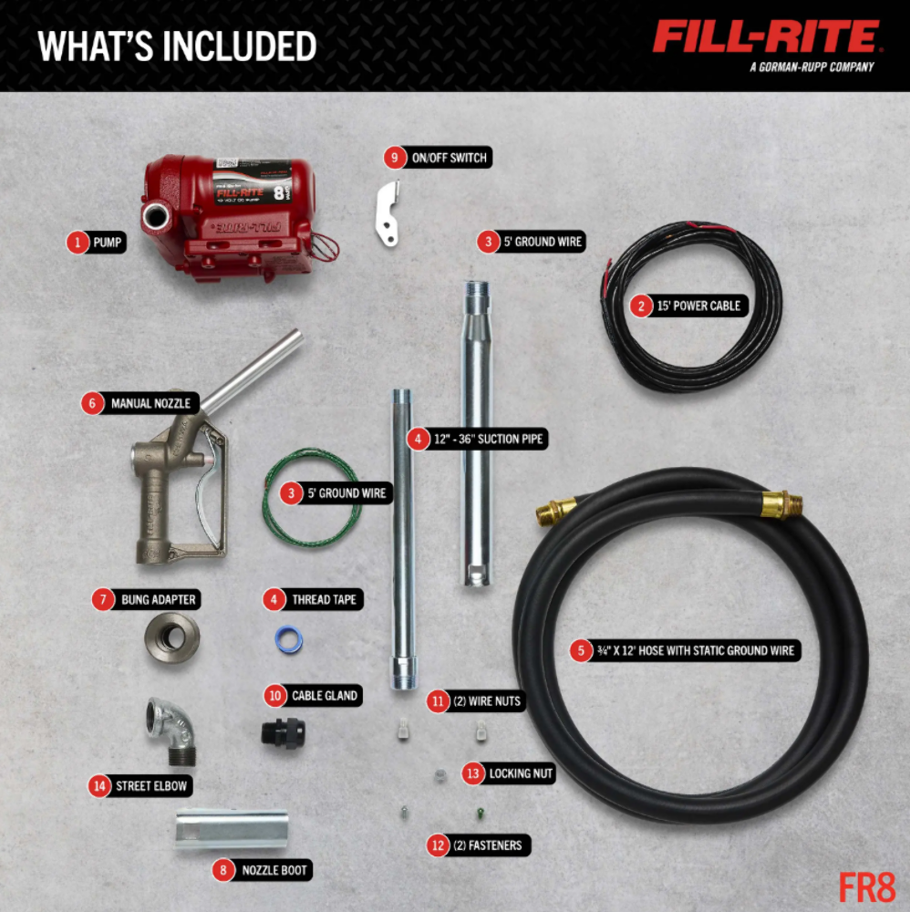 Fill-Rite 12V DC 8 GPM Fuel Transfer Pump with Nozzle thumbnail 3