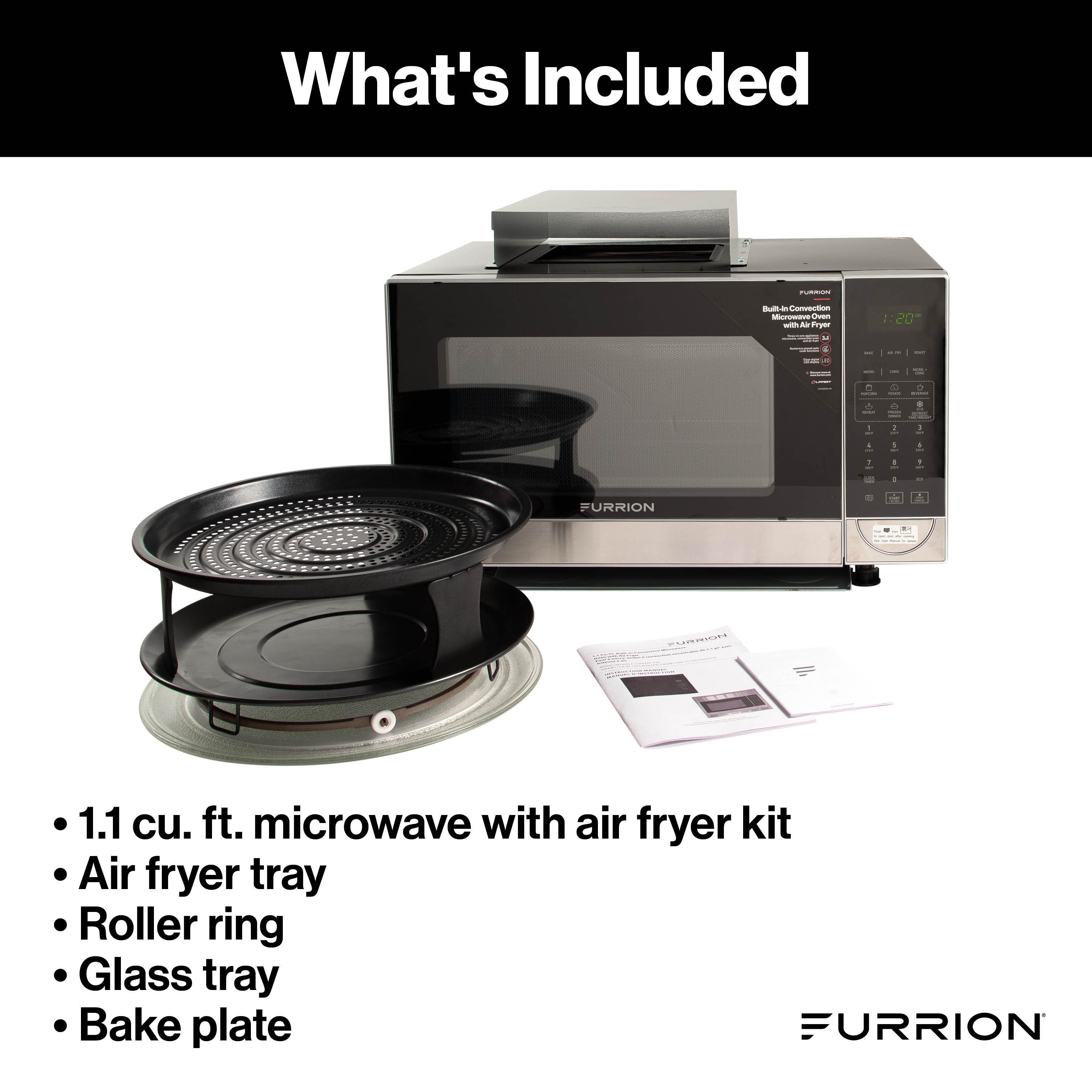 Furrion 1.1 cu. ft. Microwave Oven with Built-In Air Fryer - Stainless Steel #2023056310 thumbnail 9