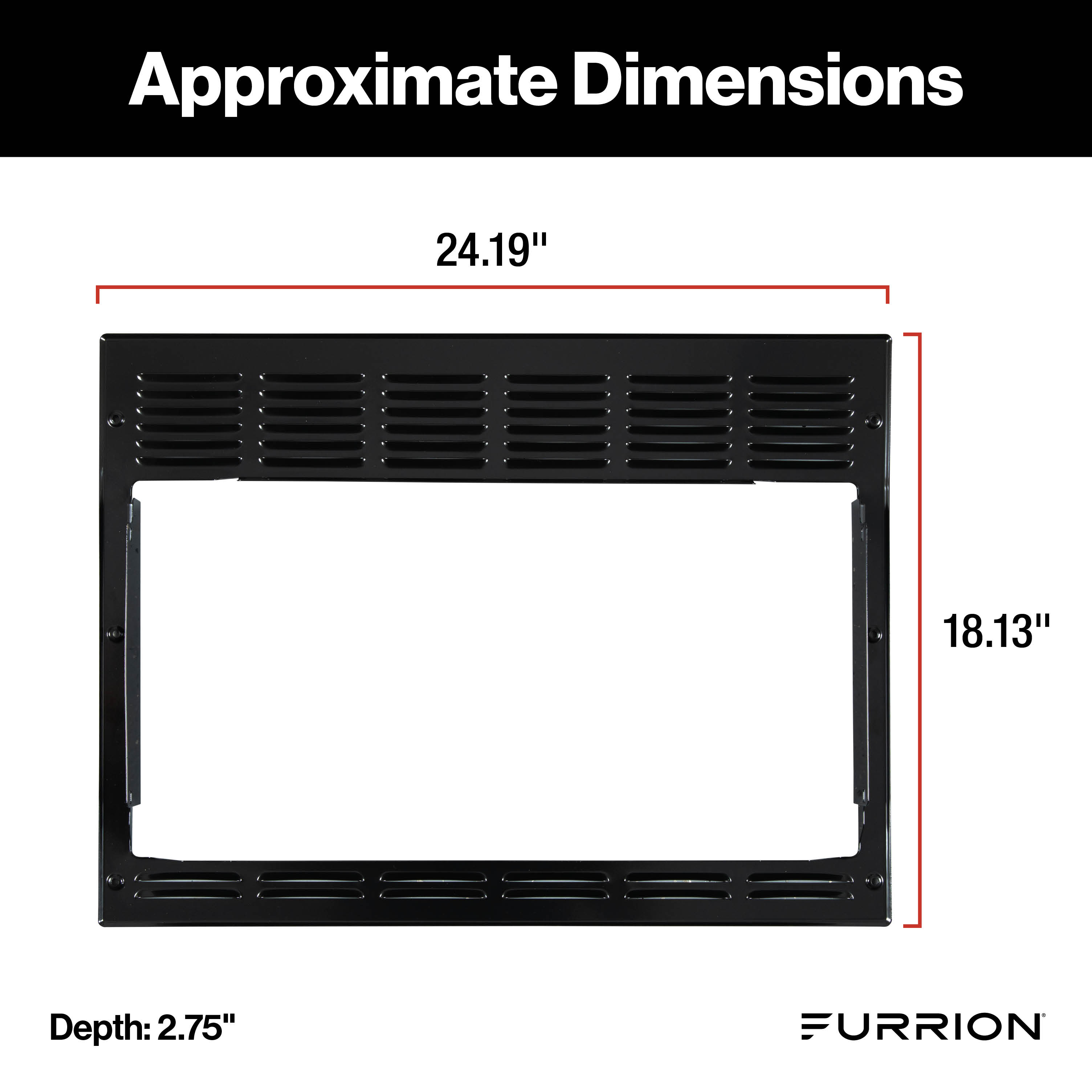 Furrion Trim Kit for 1.1 cu. ft. Microwave Oven with Built-in Air Fryer - Black #2024001707 thumbnail 1