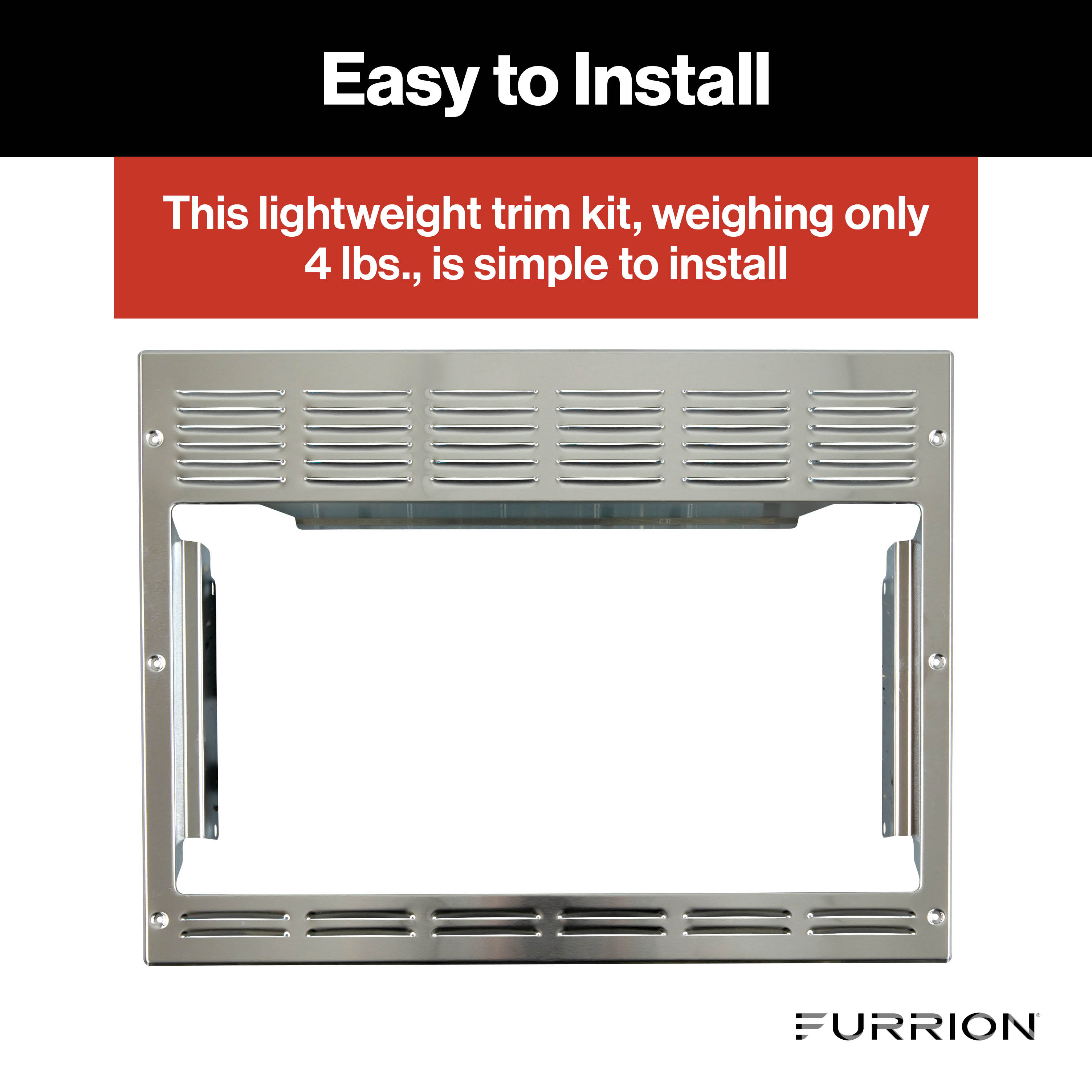 Furrion Trim Kit for 1.1 cu. ft. Microwave Oven with Built-in Air Fryer - Stainless Steel #2024001708 thumbnail 4