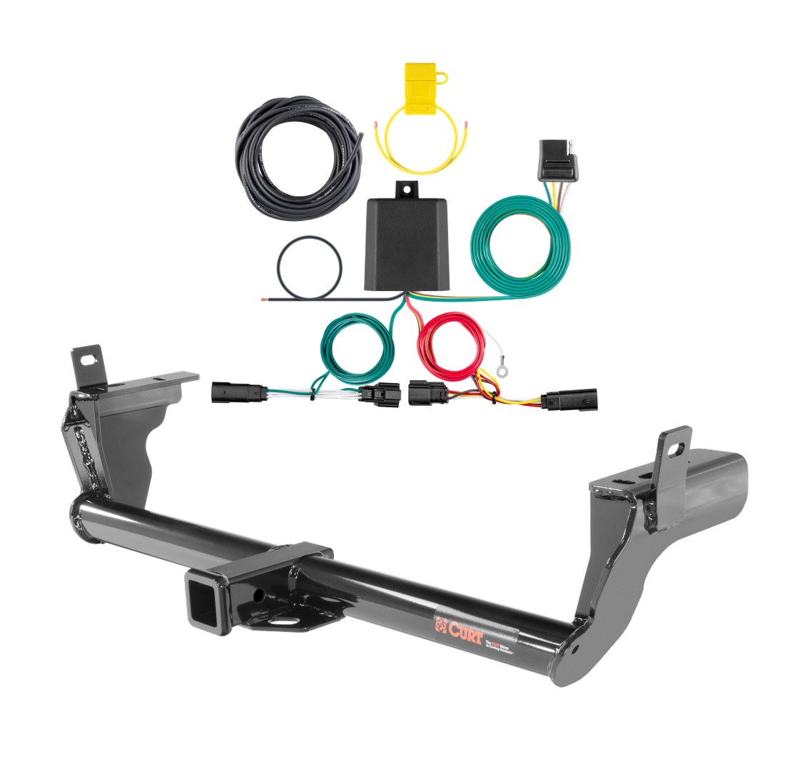 2019 - 2024 Ford Edge Titanium or ST only Curt 2", Class 3 Trailer Tow Hitch + 4-flat Wiring Kit 13234 thumbnail 0