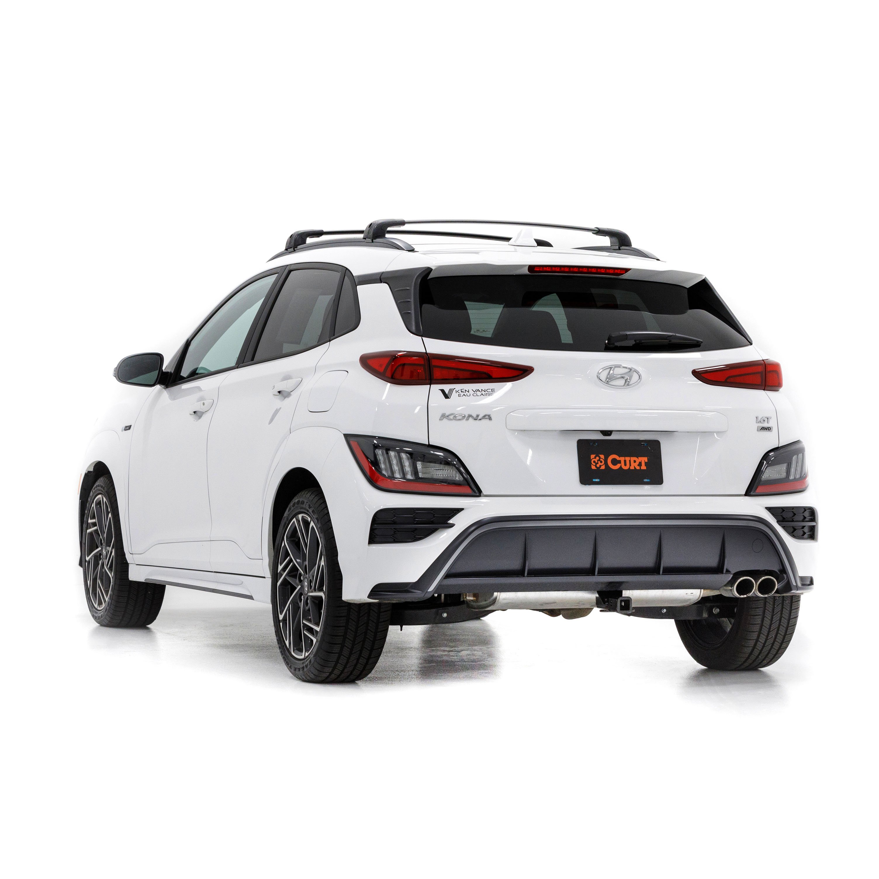 2022 - 2023 Hyundai Kona Electric Curt 2", Class 3 Trailer Tow Hitch + 4-flat Wiring Kit 13610 thumbnail 4