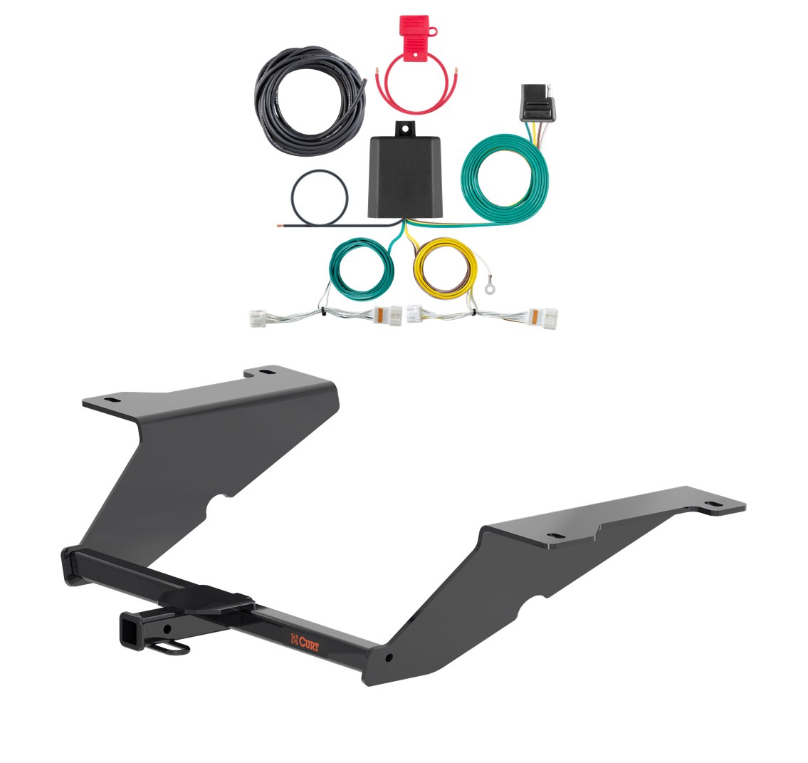 2020 - 2023 Hyundai Sonata Excluding N Line Curt 1-1/4", Class 1 Trailer Tow Hitch + 4-flat Wiring Kit 11673 thumbnail 0