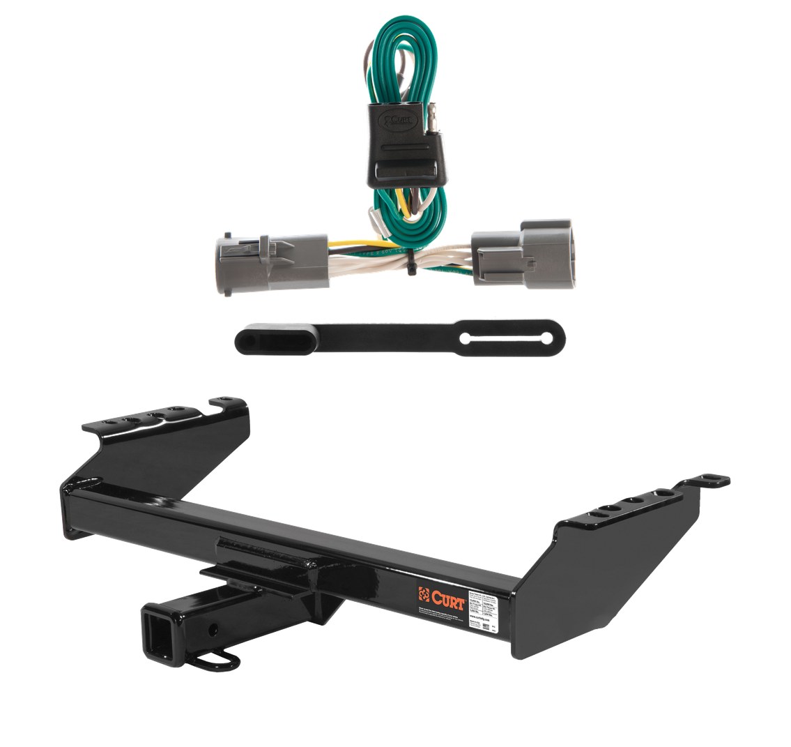 1987 - 1996 Ford F-250 Old body, excluding 10" drop bumper and 1973 - 1979 crew cab Curt 2", Class 4 Trailer Tow Hitch + 4-flat Wiring Kit 14001-1 thumbnail 0