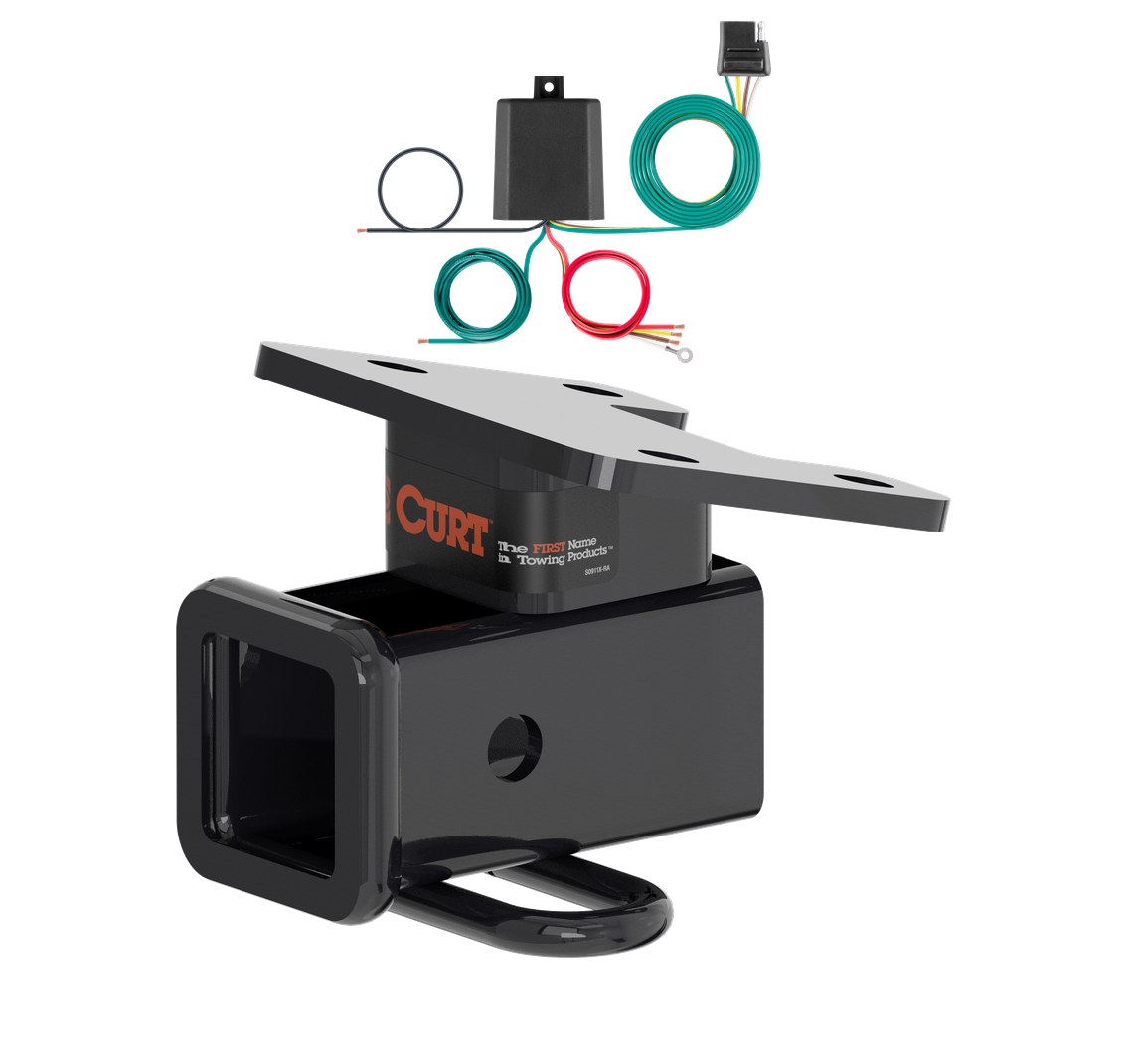2023 - 2026 Audi Q4 e-tron Sportback With factory receiver Curt 2", Class 3 Trailer Tow Hitch + 4-flat Wiring Kit 13489 thumbnail 0
