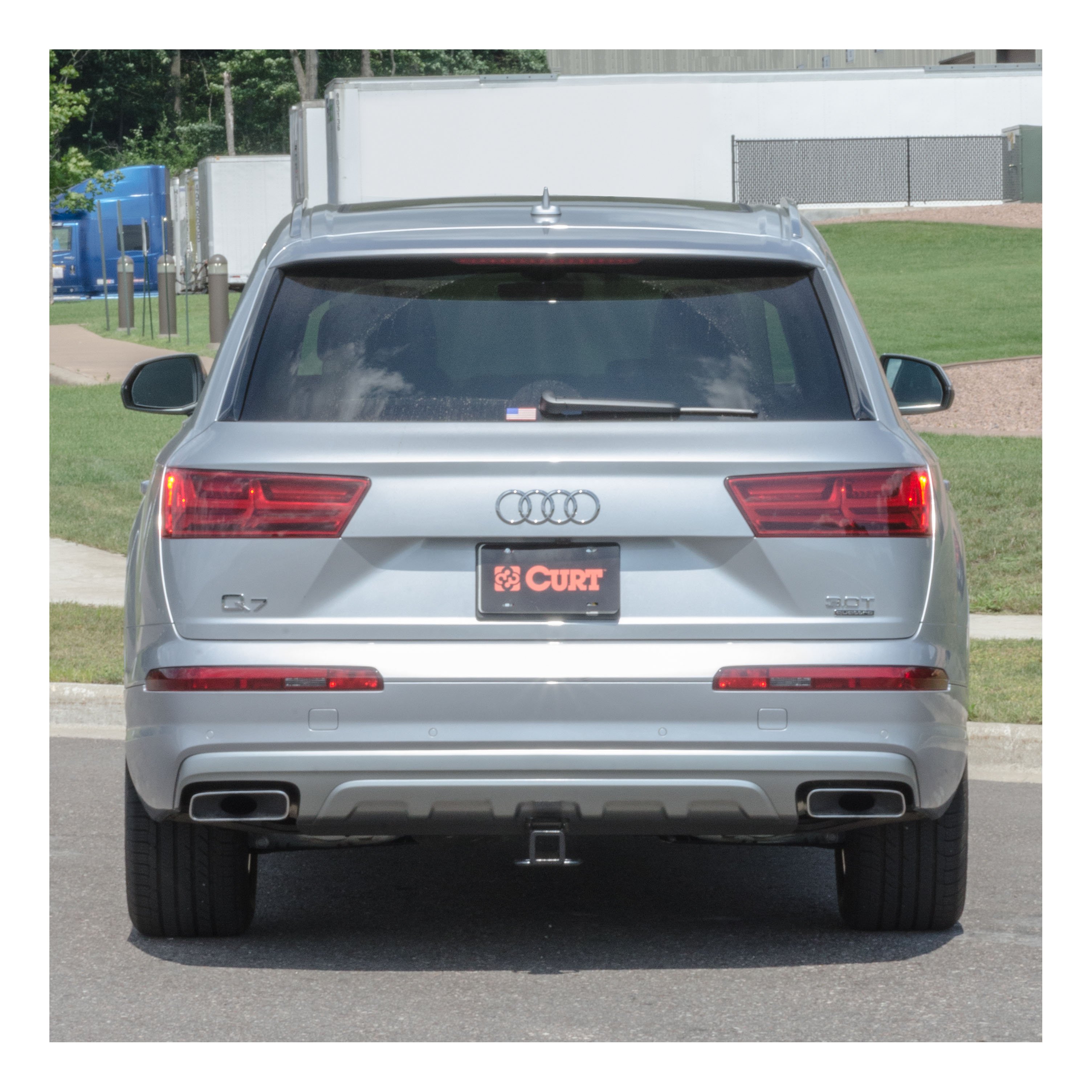 2019 - 2026 Audi Q8 Curt 2" Class 3 Trailer Tow Hitch + 5-Flat Wiring Kit Tow Boat/Utility Trailer with Surge Brakes 13277 thumbnail 8