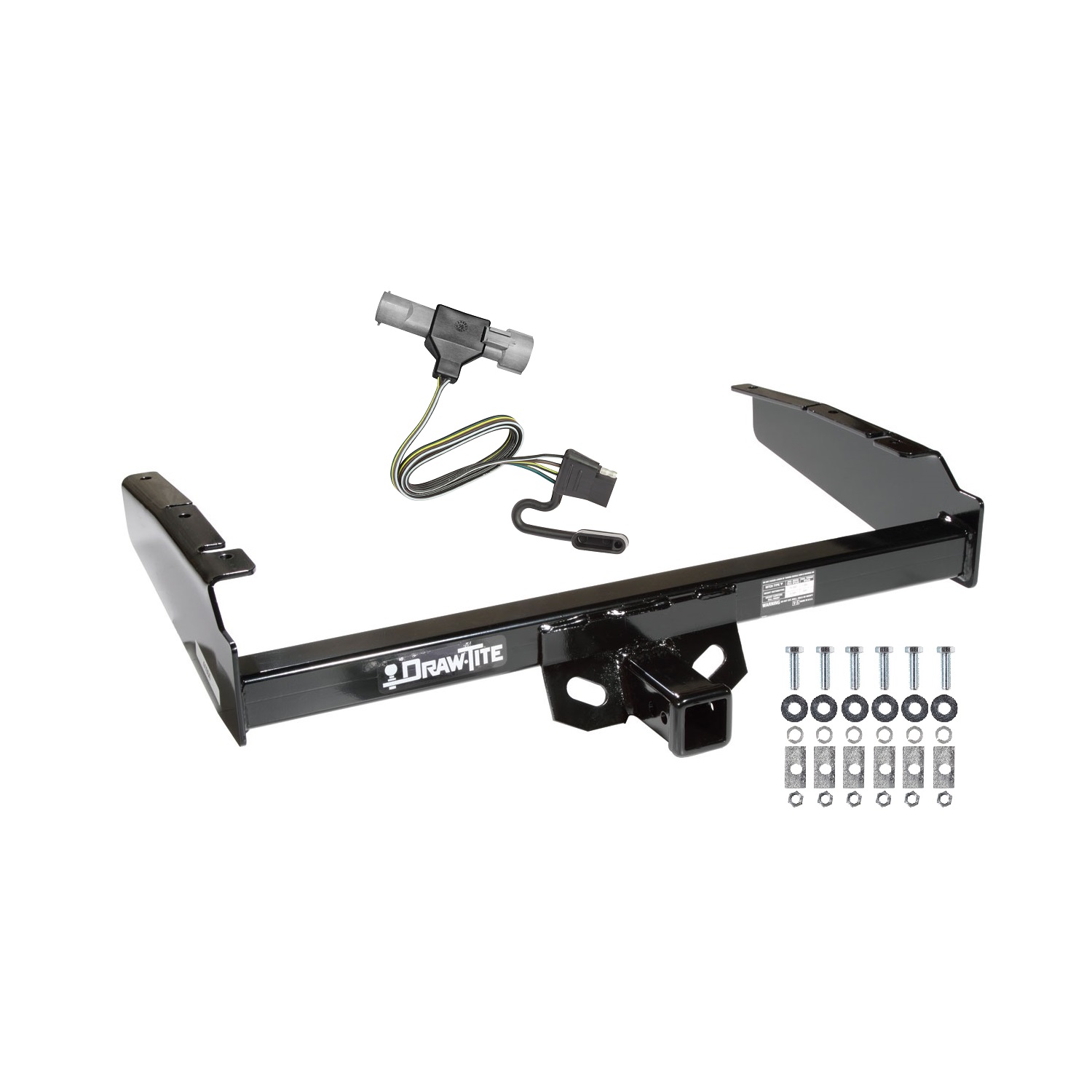 1994-1996 Ford F-150 Draw-tite Class 4 Trailer Hitch, 2 Inch Square Receiver Bundle w/ Plug-n-Play T-One Wiring Harness 41004 thumbnail 0