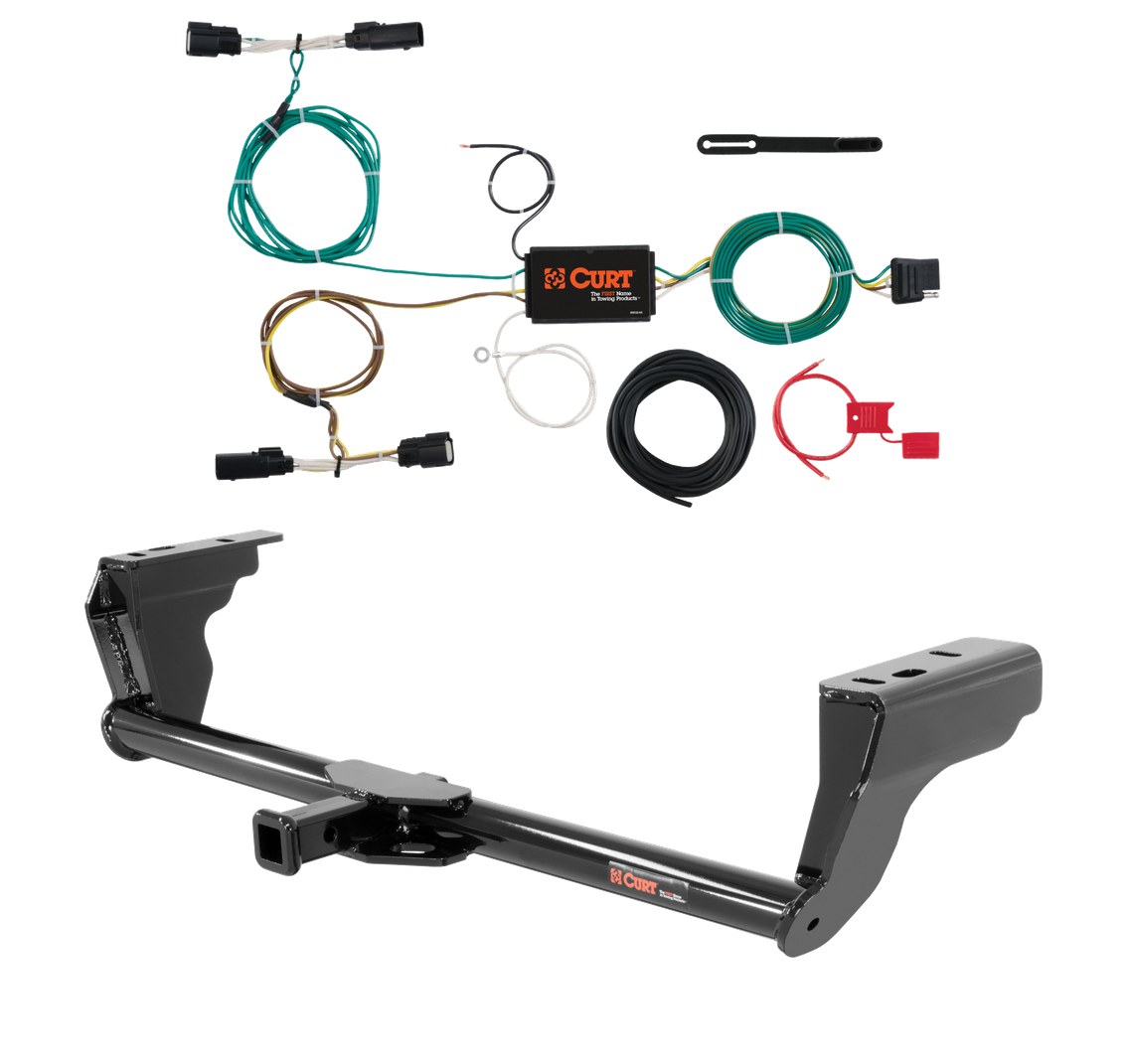 2015 - 2018 Ford Edge Curt 1-1/4", Class 2 Trailer Tow Hitch + 4-flat Wiring Kit 12140 thumbnail 0