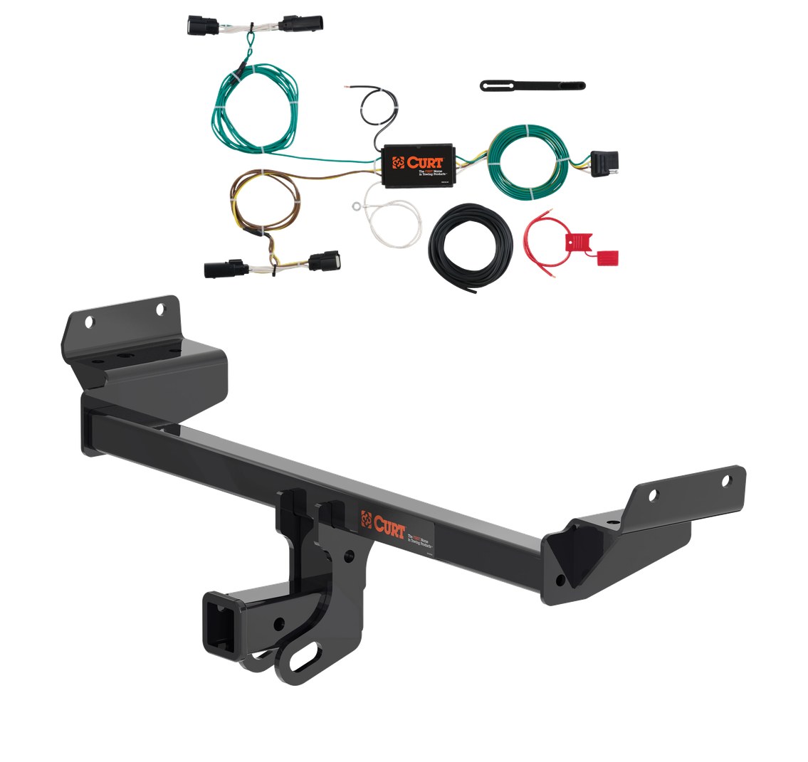 2015 - 2018 Ford Edge Curt 2", Class 3 Trailer Tow Hitch + 4-flat Wiring Kit 13452 thumbnail 0