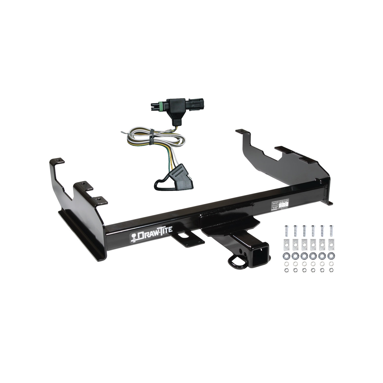 1985-1986 GMC K1500 w/8' Bed Draw-tite Class 4 Trailer Hitch, 2 Inch Square Receiver Bundle w/ Plug-n-Play T-One Wiring Harness thumbnail 0