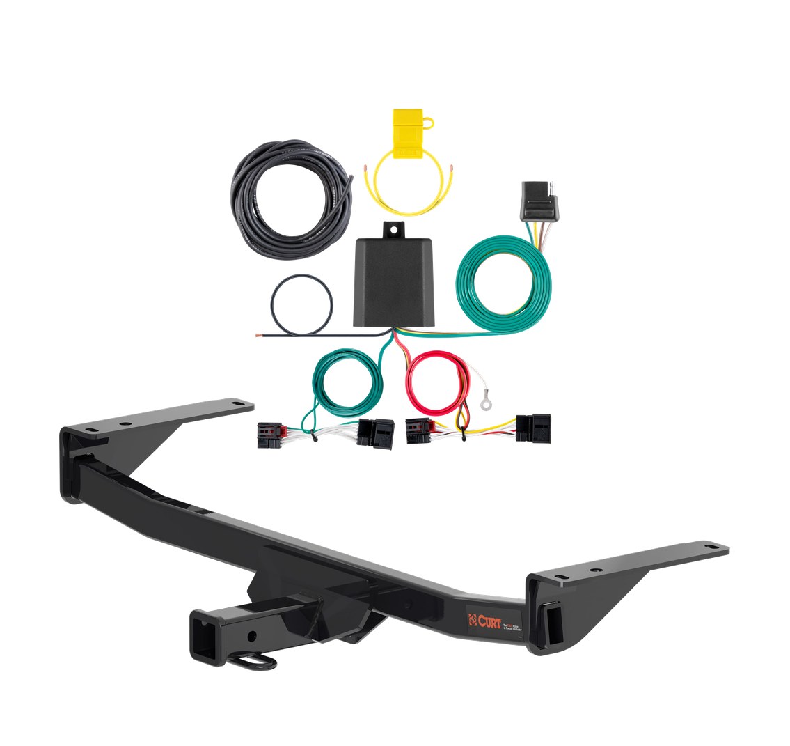 2020 - 2026 Volkswagen Atlas Cross Sport Curt 2", Class 3 Trailer Tow Hitch + 4-flat Wiring Kit 13458 thumbnail 0