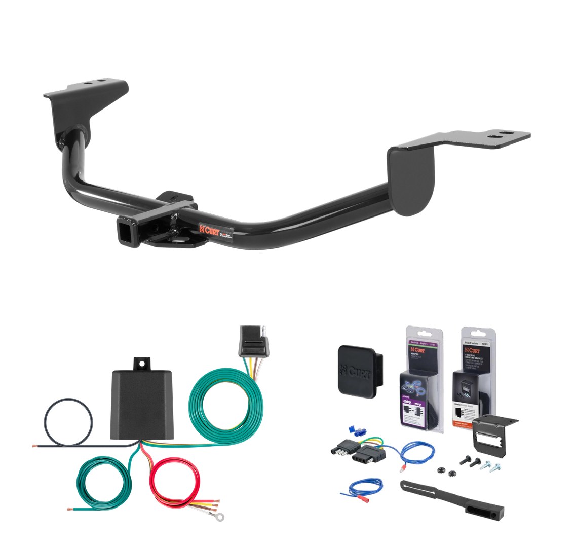 2011 - 2016 Hyundai Elantra Sedan Curt 1-1/4" Class 1 Trailer Tow Hitch + 5-Flat Wiring Kit Tow Boat/Utility Trailer with Surge Brakes 11303 thumbnail 0