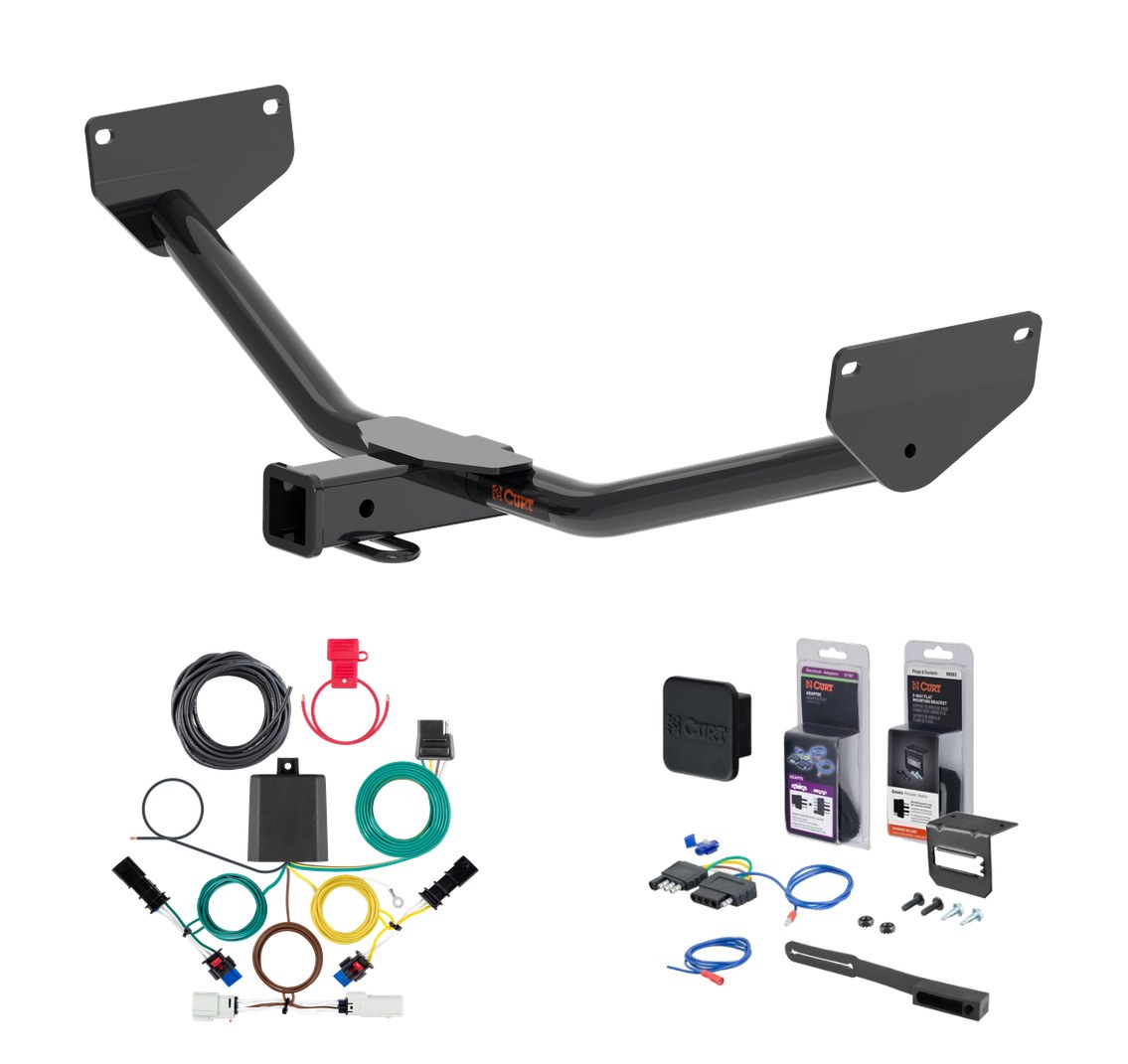 2024 - 2026 Buick Envista, Excluding Avenir Curt 2" Class 3 Trailer Tow Hitch + 5-Flat Wiring Kit Tow Boat/Utility Trailer with Surge Brakes 13585 thumbnail 0