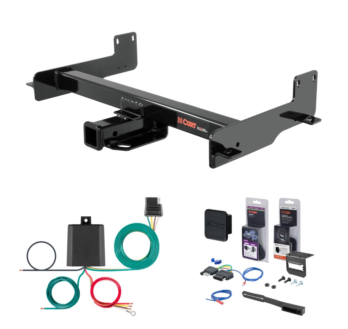 2026 Ford Transit-350 Curt 2" Class 3 Trailer Tow Hitch + 5-Flat Wiring Kit Tow Boat/Utility Trailer with Surge Brakes 14012 thumbnail 0