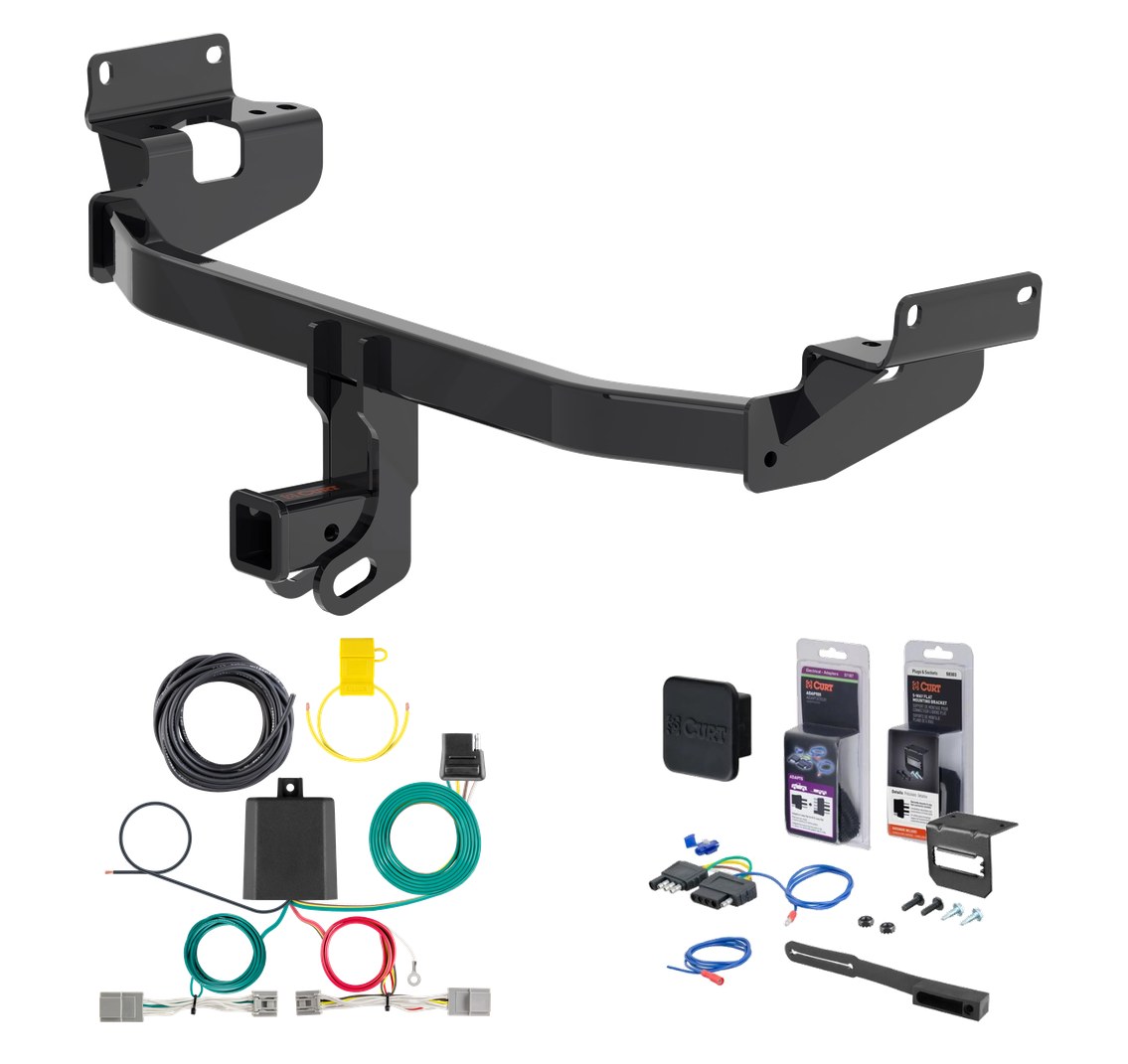 2024 - 2026 Lincoln Nautilus Curt 2" Class 3 Trailer Tow Hitch + 5-Flat Wiring Kit Tow Boat/Utility Trailer with Surge Brakes 13613 thumbnail 0