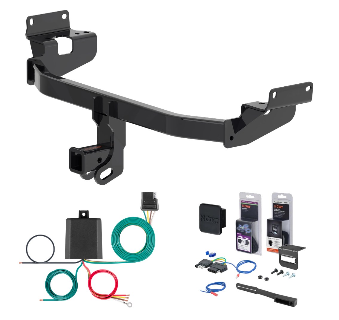 2025 - 2026 Lincoln Nautilus Curt 2" Class 3 Trailer Tow Hitch + 5-Flat Wiring Kit Tow Boat/Utility Trailer with Surge Brakes 13613 thumbnail 0
